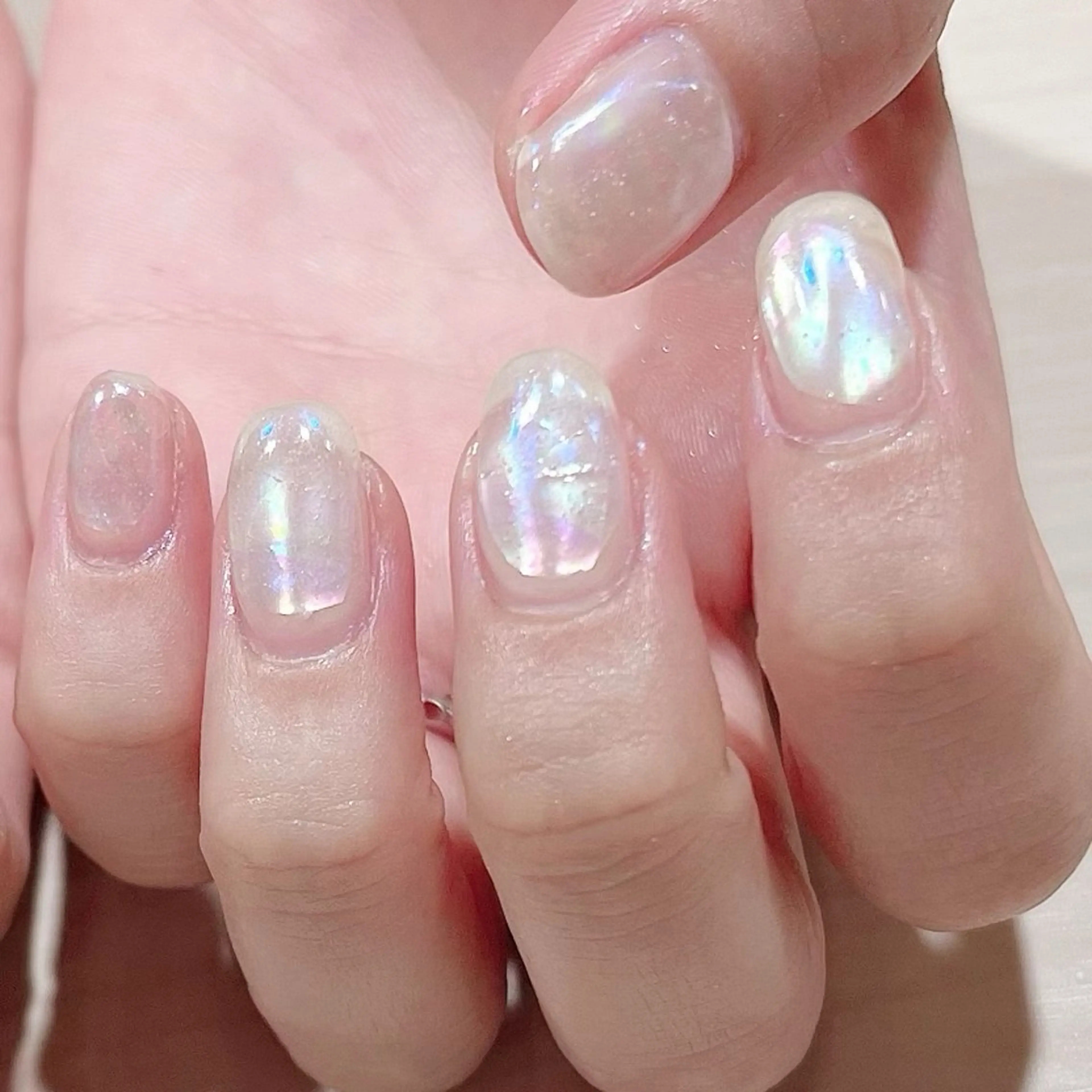 ネイル オーロラネイル フレンチネイル グラデーション 韓国ネイル マグネットネイル n.hair所属・HTM _PUPULAのネイルデザイン