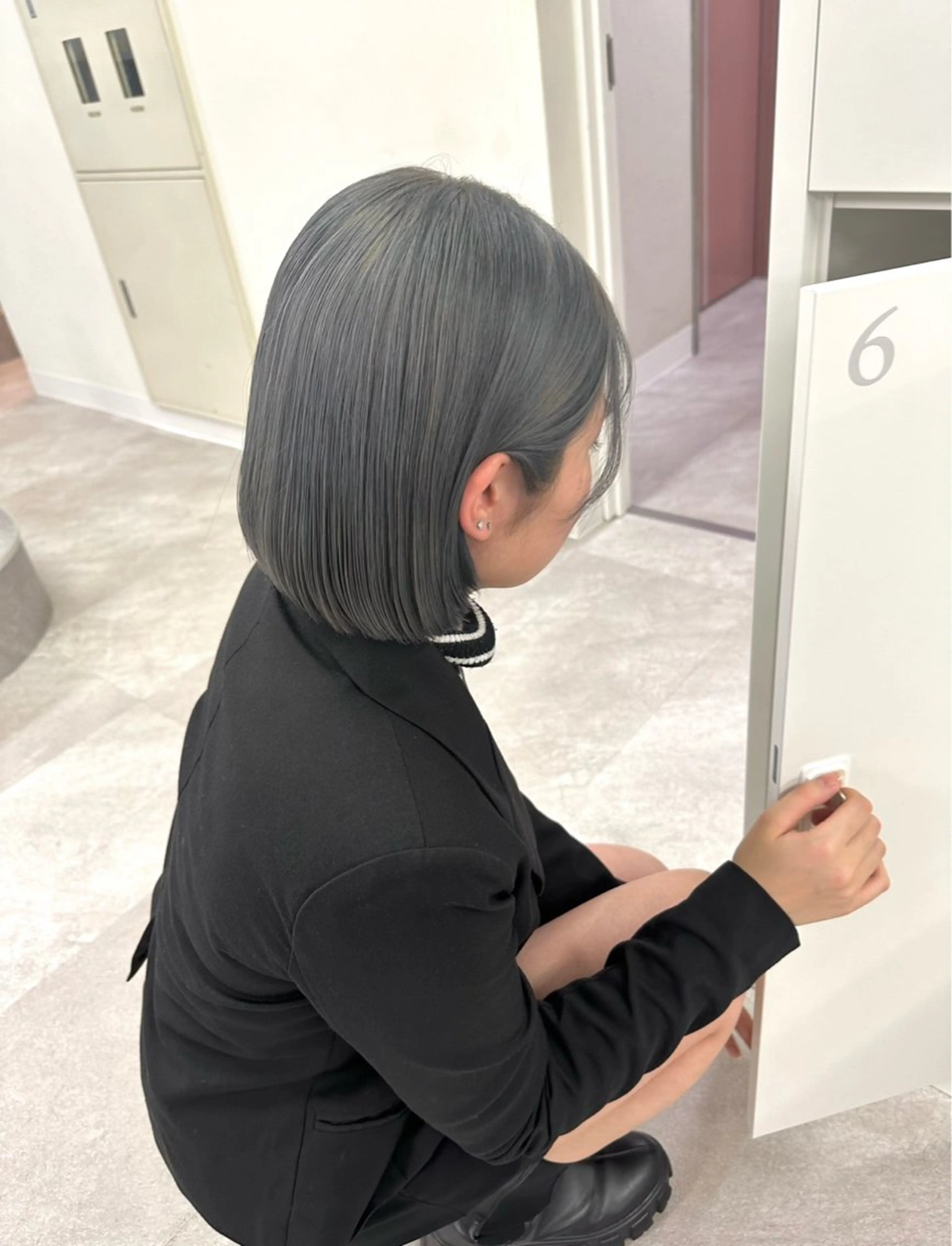 ショート カラー ブリーチ シルバー ボブ カット ヘアカラー トリートメント 似合わせ小顔ショート /akane🐰♥️のヘアスタイル