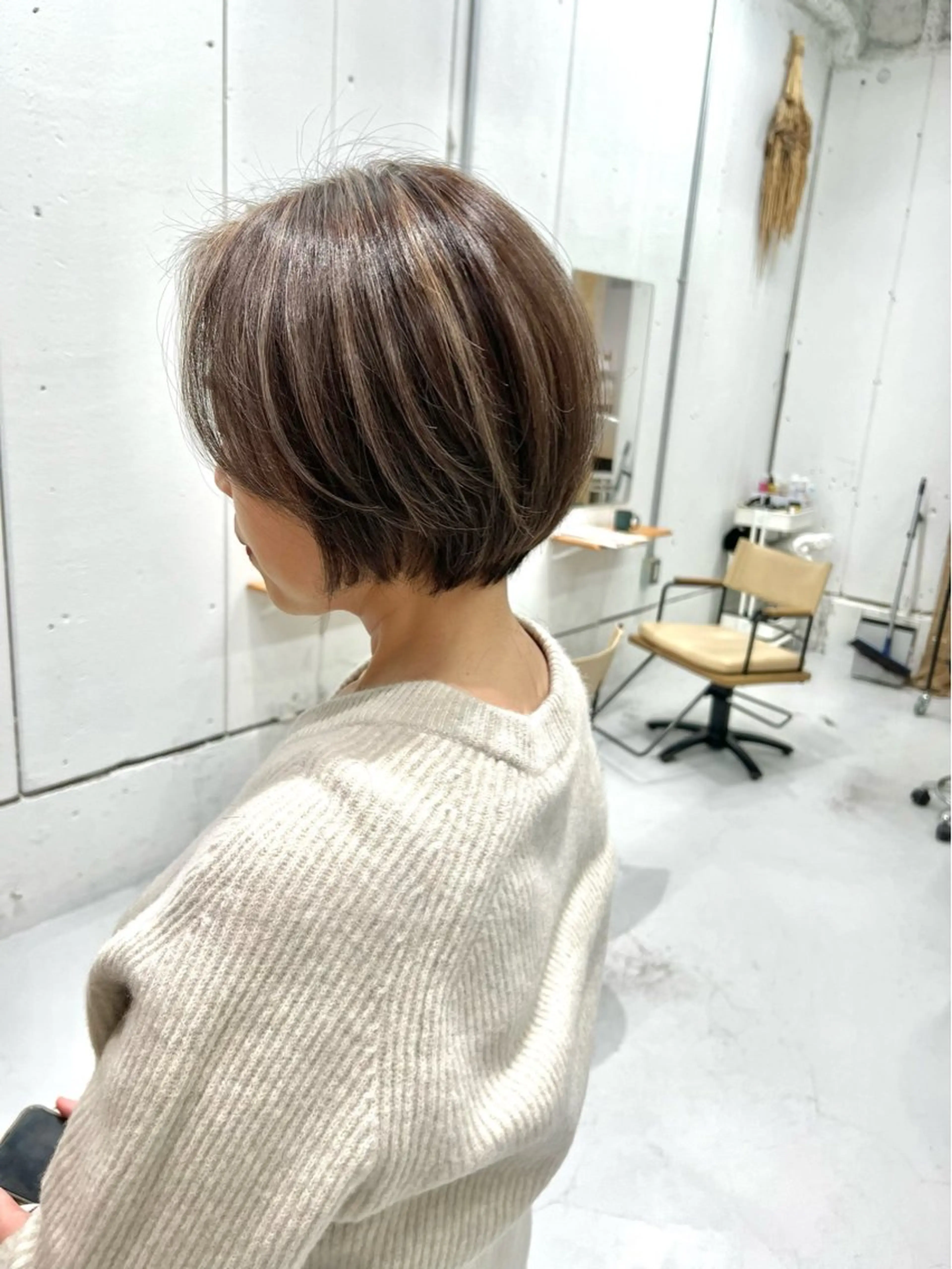 ショート ショートボブ ボブ ハイライト ショートヘア ショートボブ／川崎 子安健太のヘアスタイル