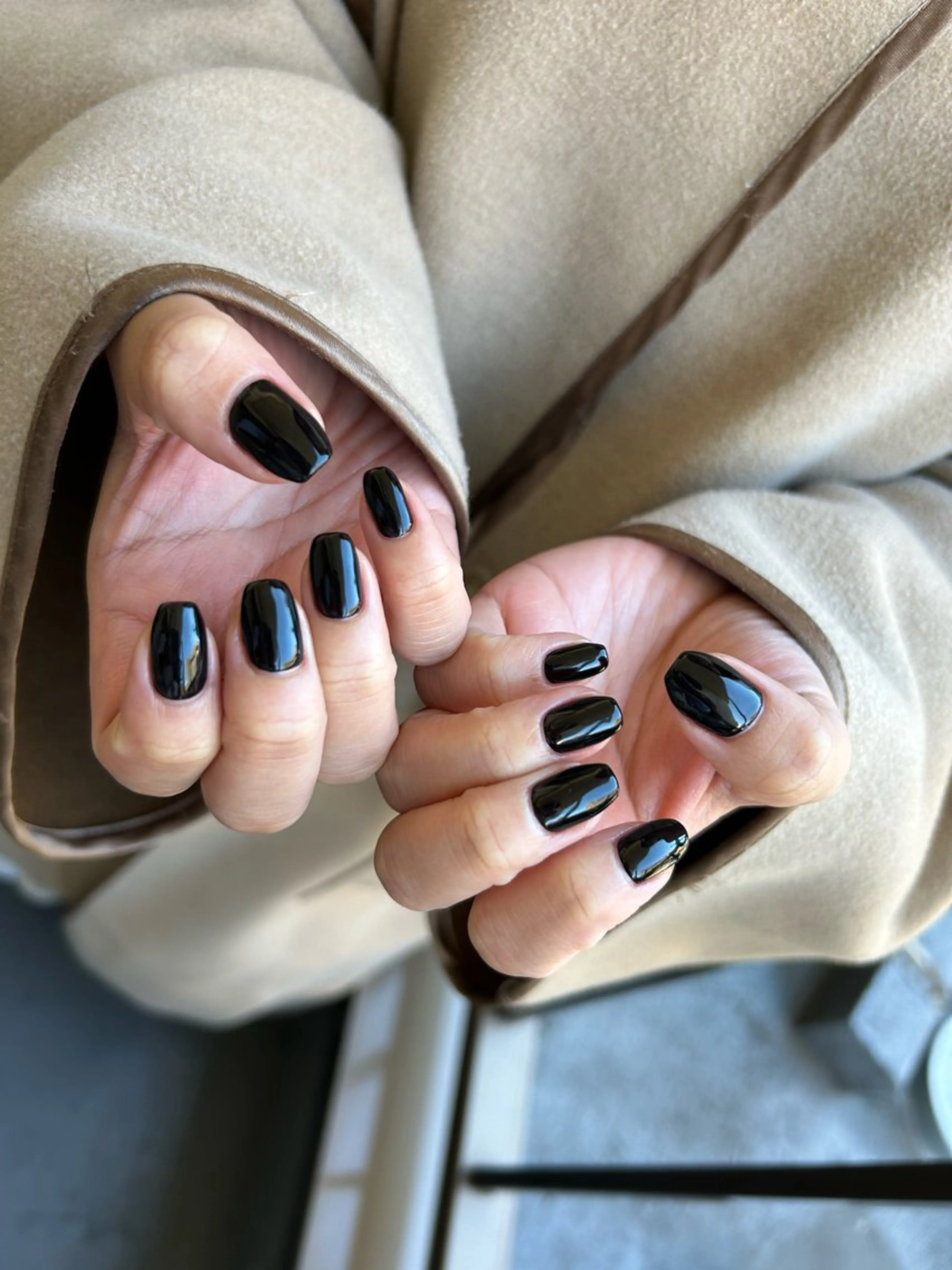 ネイル ジェルネイル ワンカラーネイル パラジェル スクエアネイル ハンドネイル emunail  kannai所属・. mayuのネイルデザイン