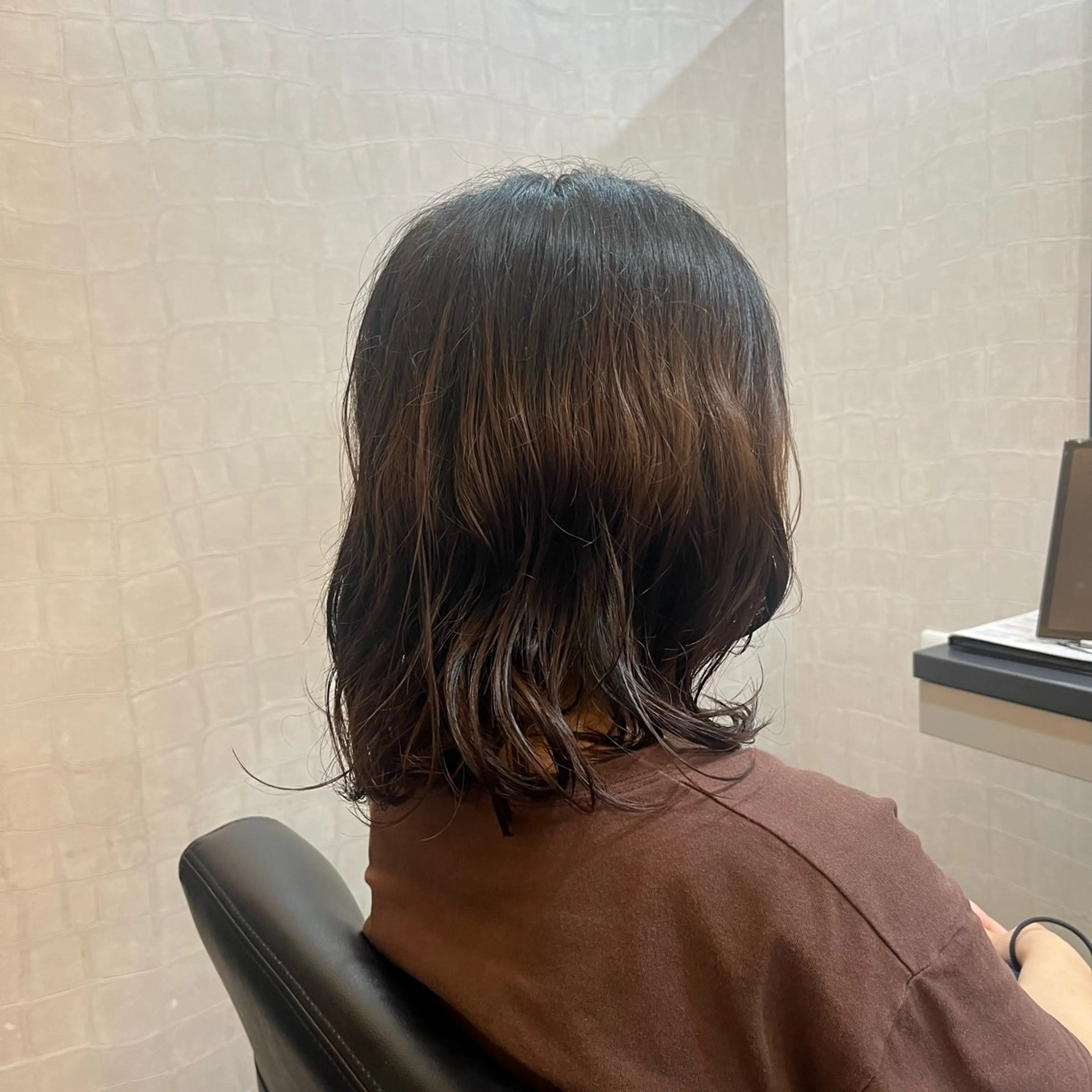 ミディアム パーマ ミディアムパーマ ストレートパーマ 今井 杏奈のヘアスタイル