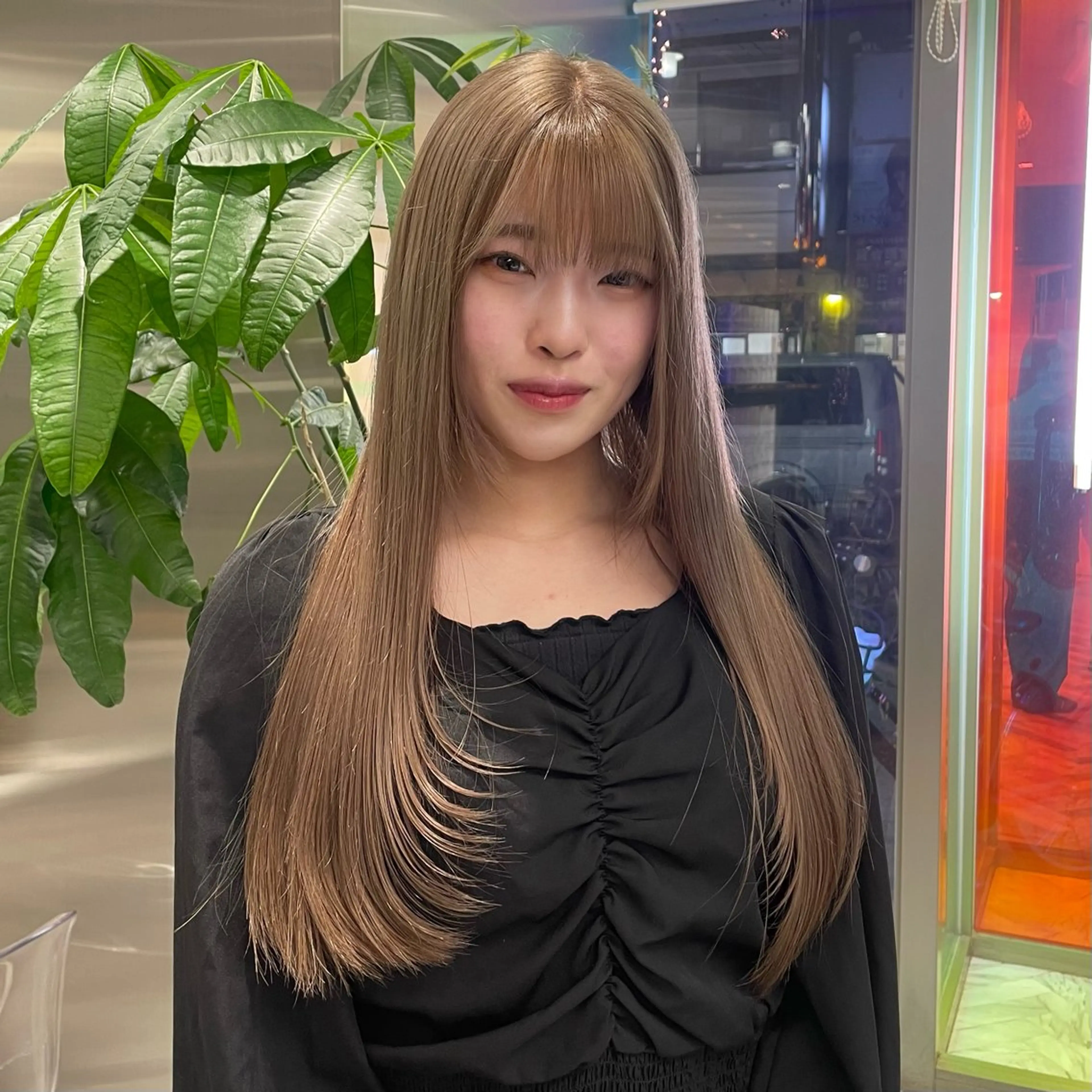 カラー クルミ/ 💕ワンホンネイルのネイルデザイン