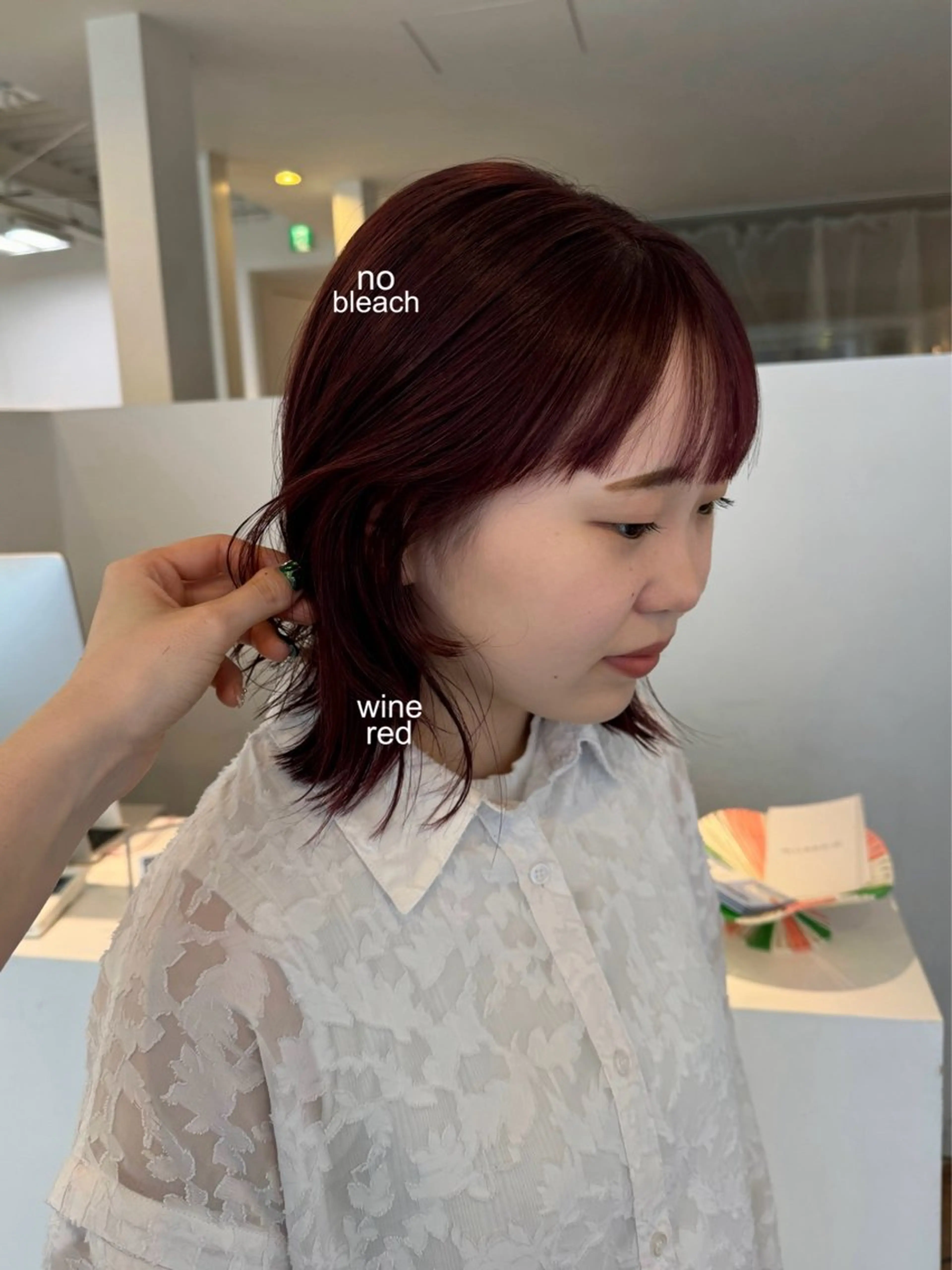 ショート カラー ブリーチ ダブルカラー イヤリングカラー ハイトーンカラー インナーカラー カット ヘアカラー トリートメント 長田 唯のヘアスタイル