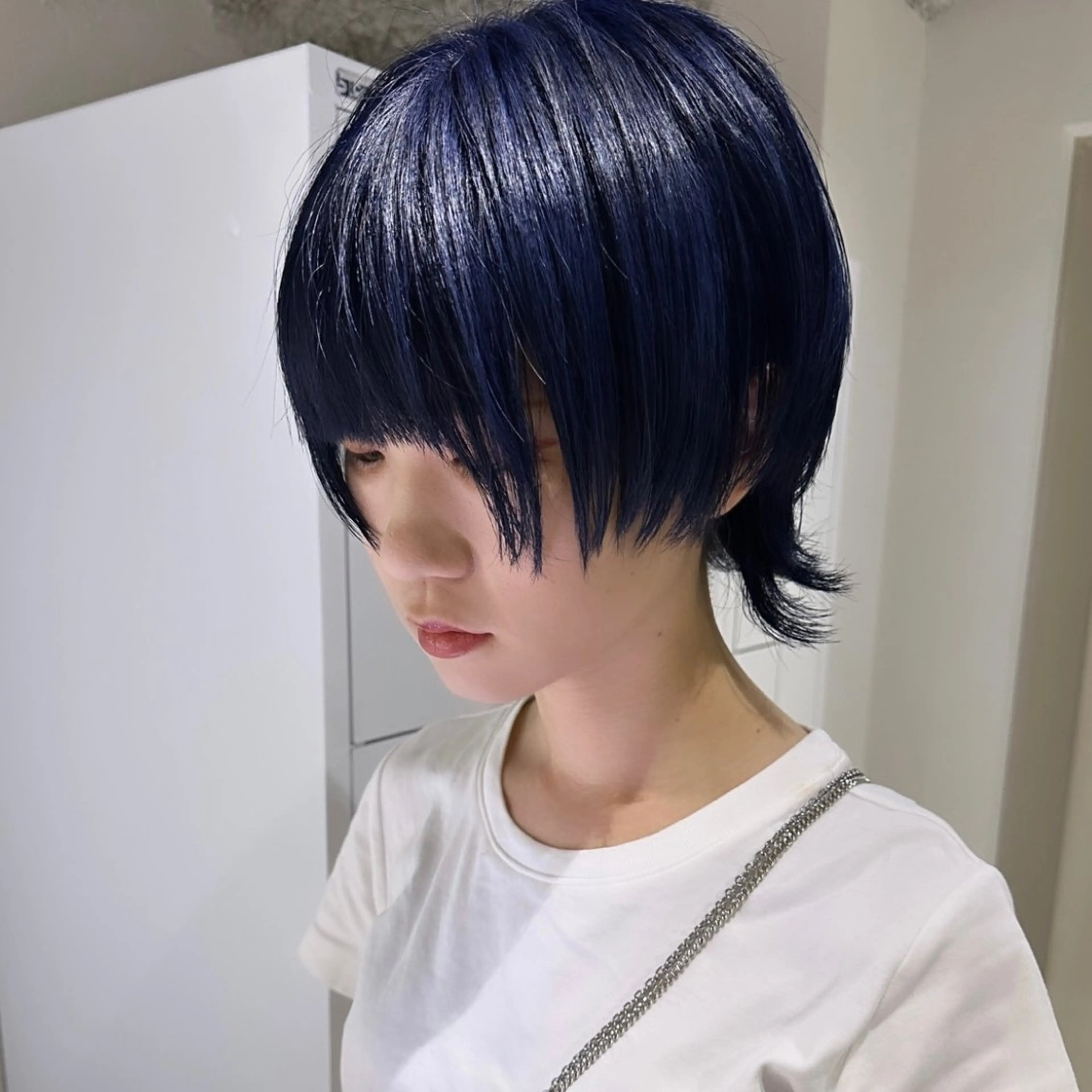 ショート ボブ 髪質改善 ヘアカラー トリートメント 心斎橋ダブルカラー ボブ/レイヤーのヘアスタイル