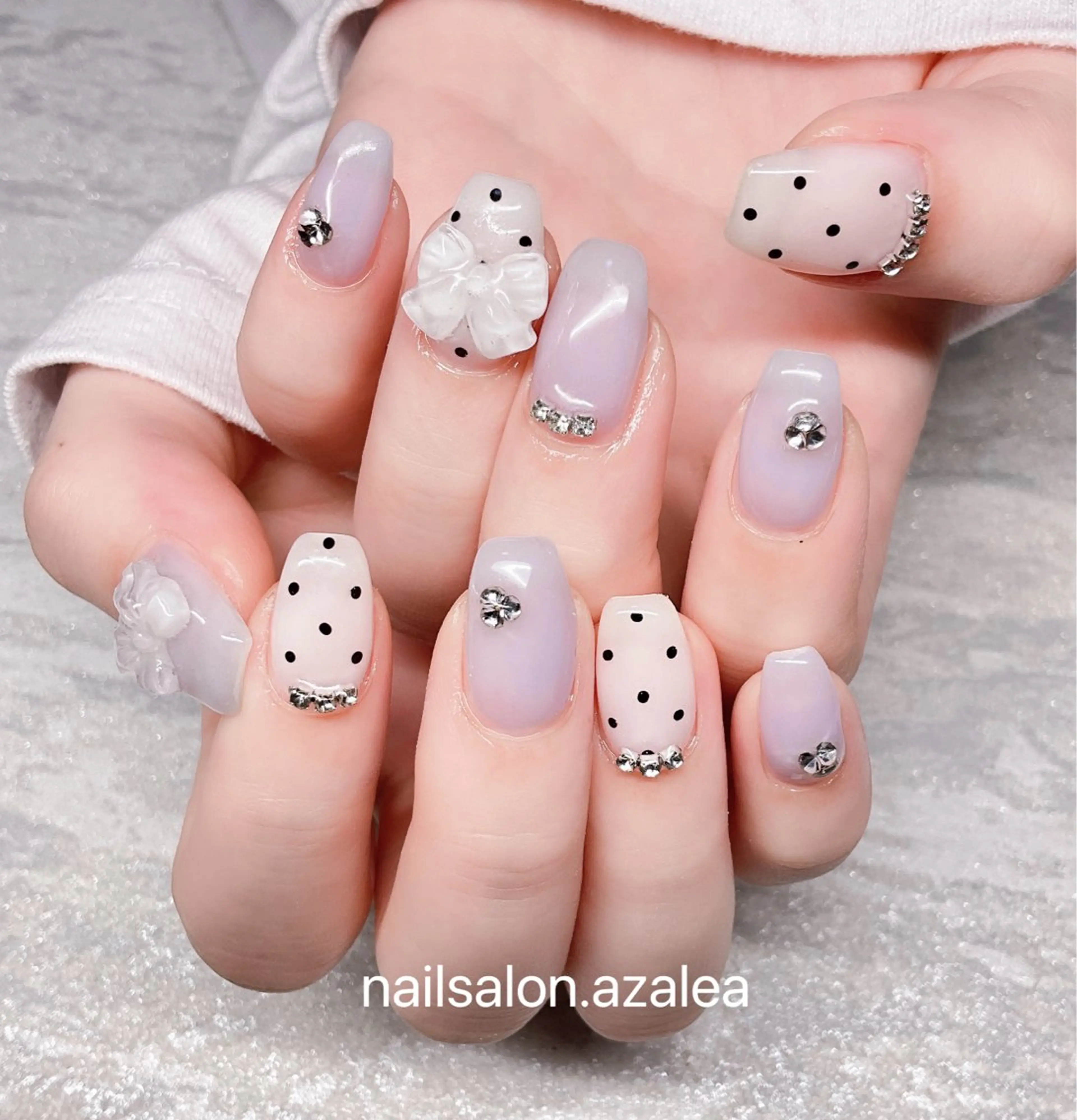 ネイル リボン ハンドネイル R inのネイルデザイン