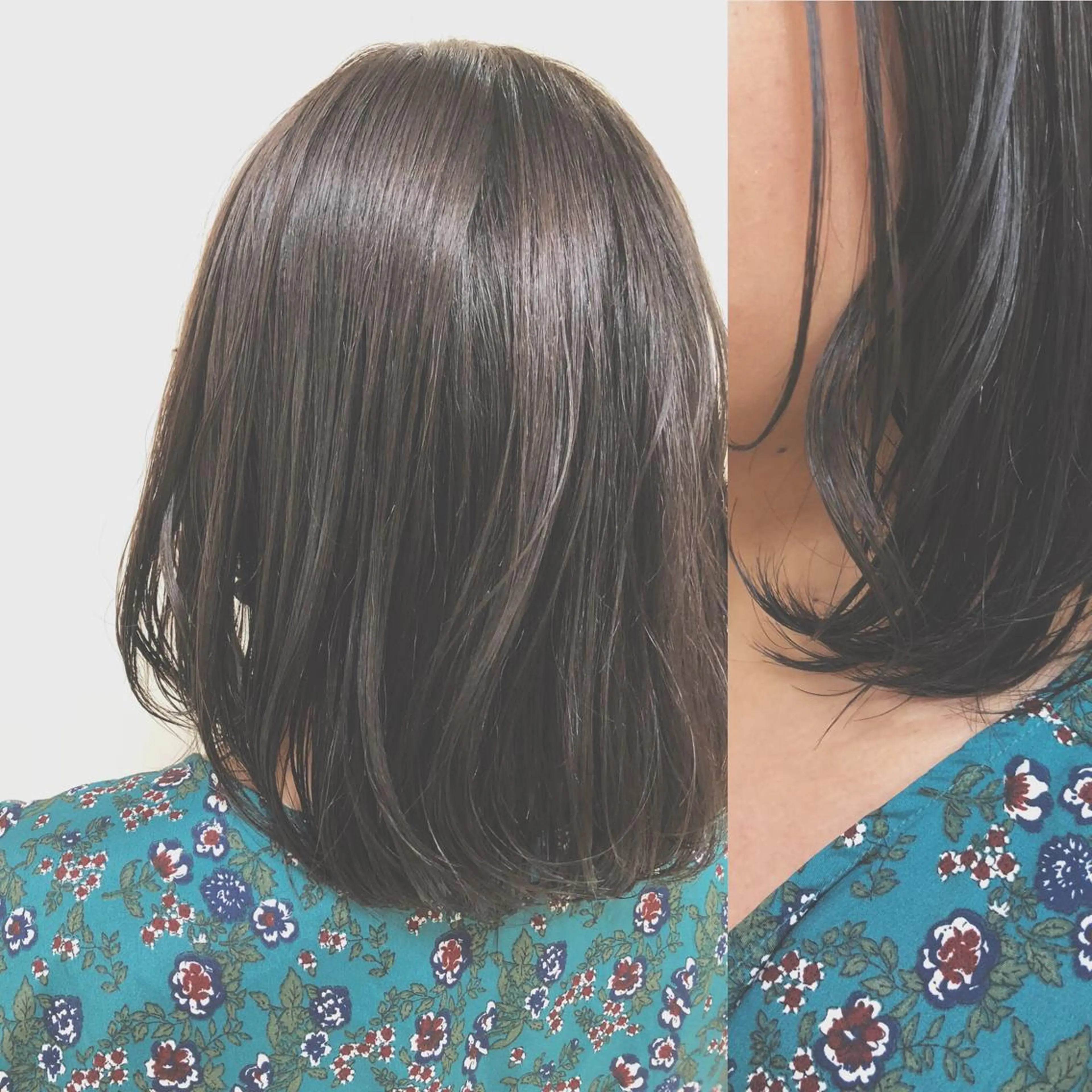 ミディアム カラー パーマ 野村 さなみ✨ぱっつんボブのヘアスタイル