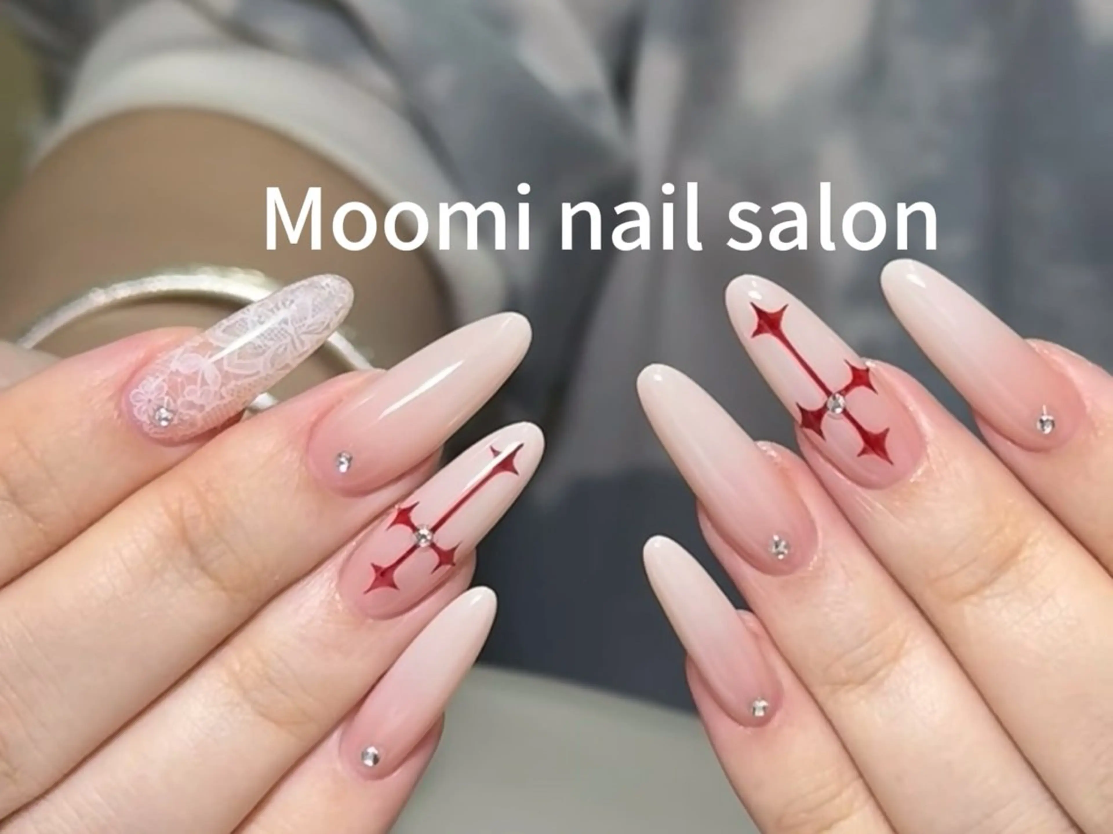 ロング ハンドネイル Moomi あずりのネイルデザイン