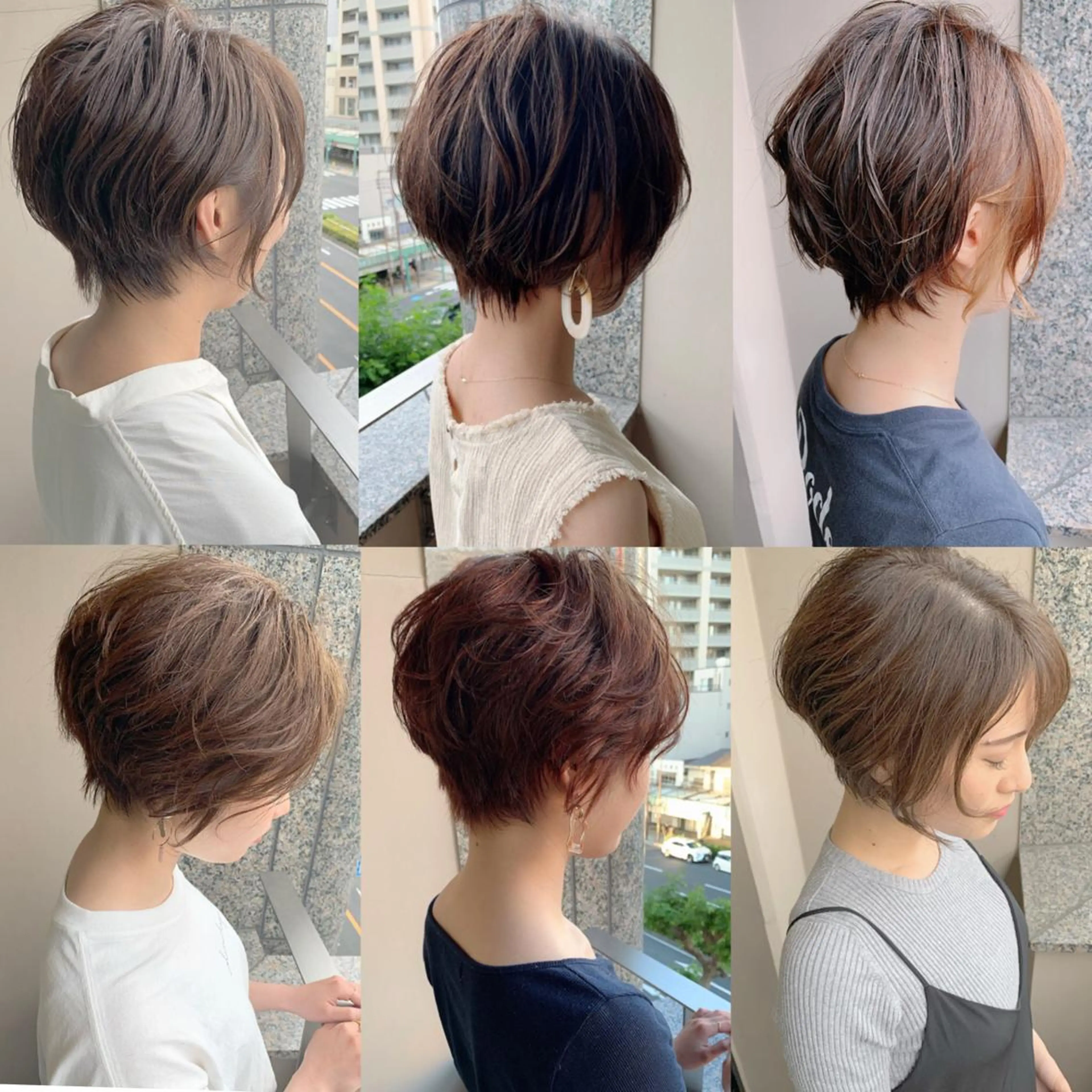 ショート 丸みショート アッシュ アッシュブラウン ボブ 斜めバング カット newi saLyu ネウィ　サリューのヘアスタイル