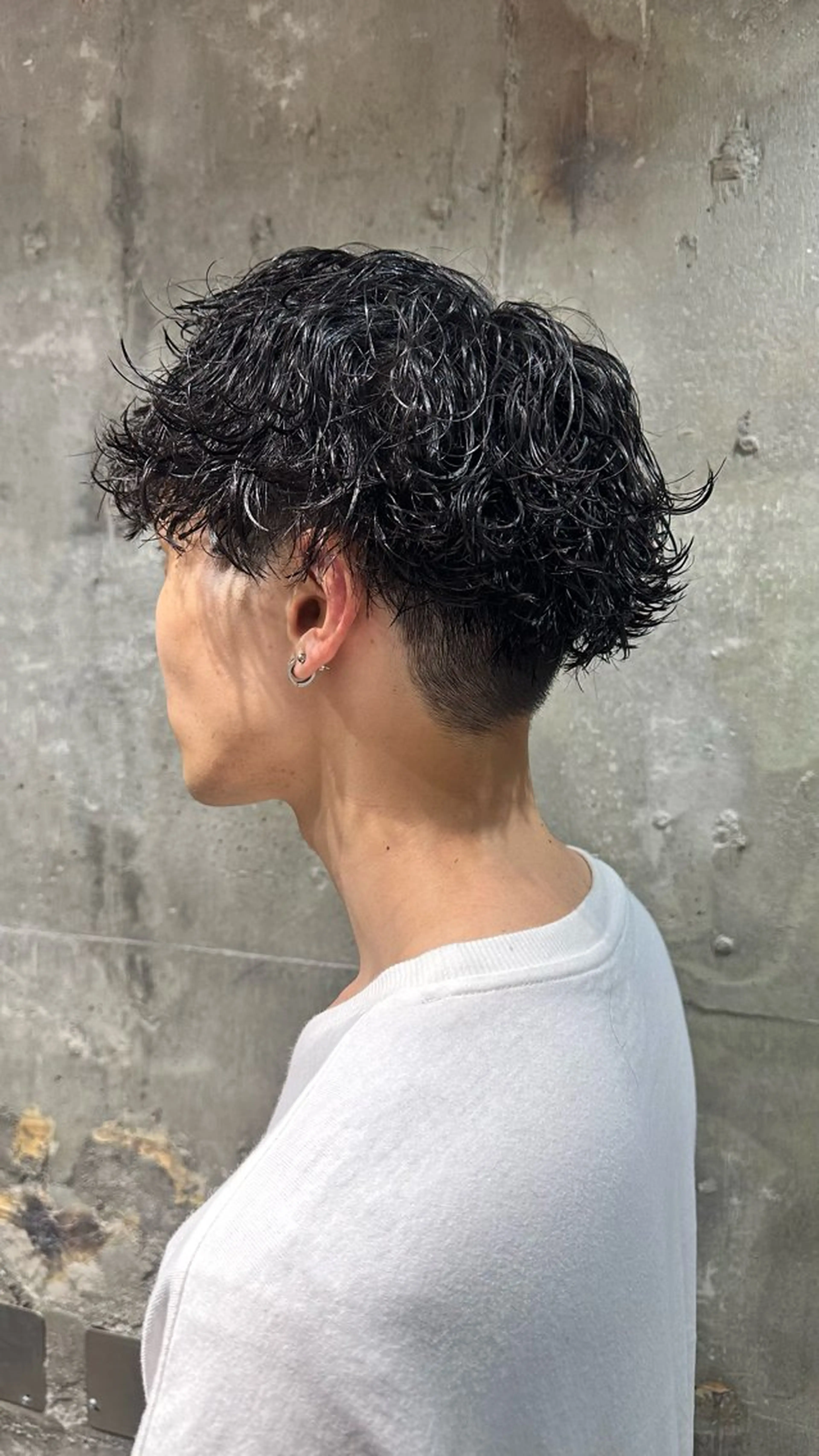 ショート パーマ メンズ メンズパーマ 波巻きパーマ メンズサロン alfRed白井のヘアスタイル