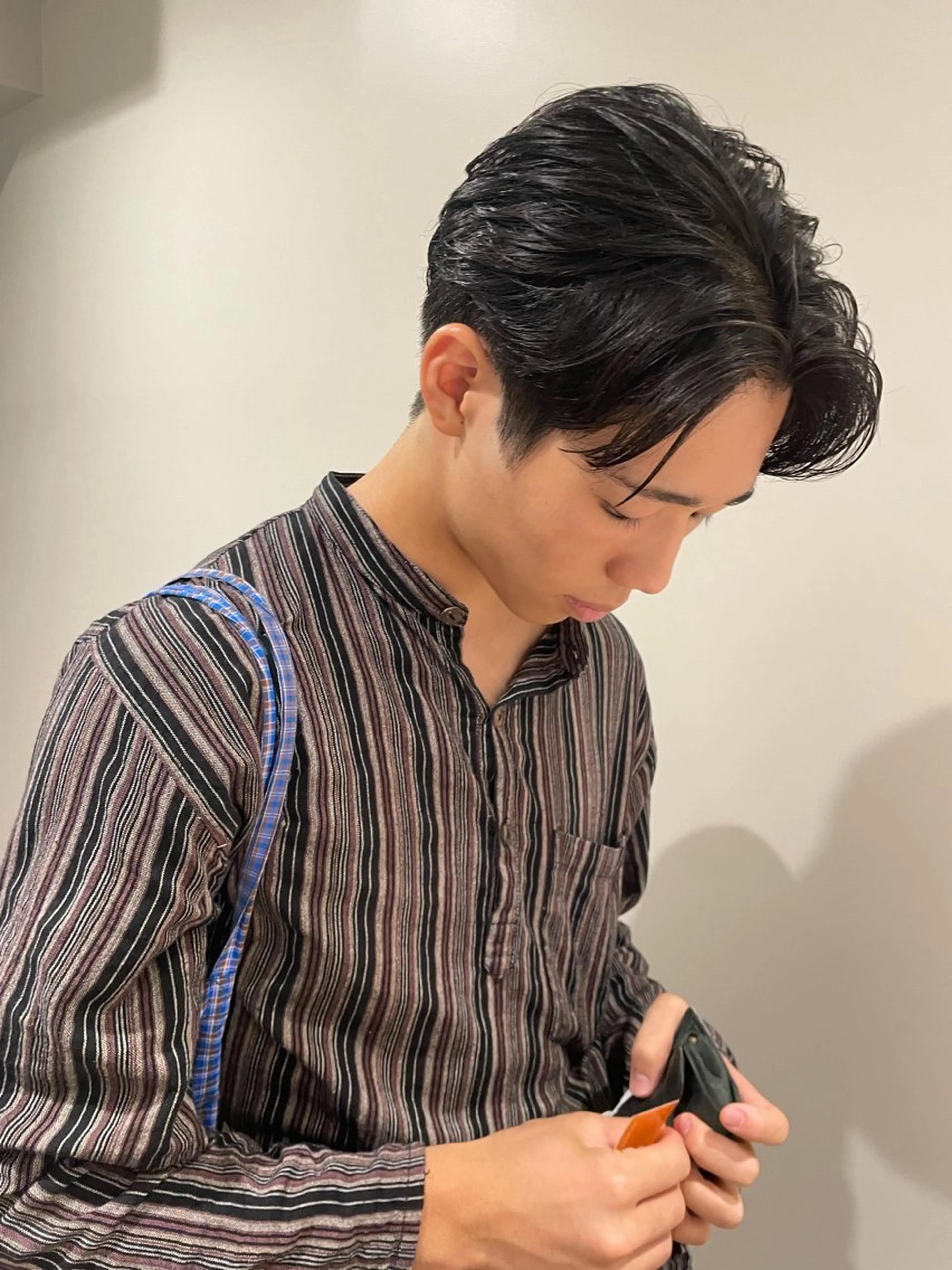 メンズ センターパート 森田 博樹のヘアスタイル