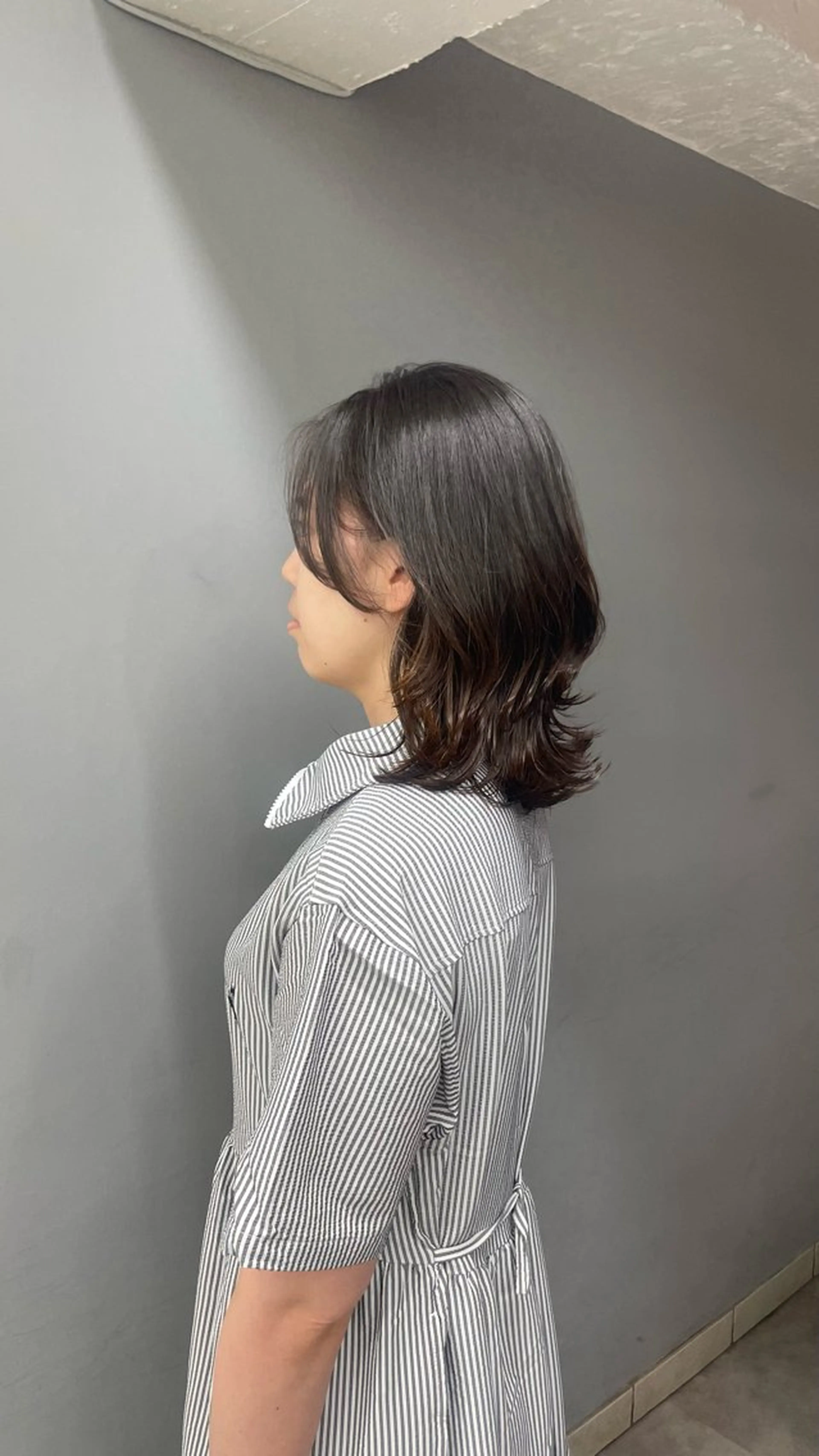 ミディアム パーマ くびれヘア レイヤーカット ローレイヤー 🩶Nemoto Saki🩶のヘアスタイル