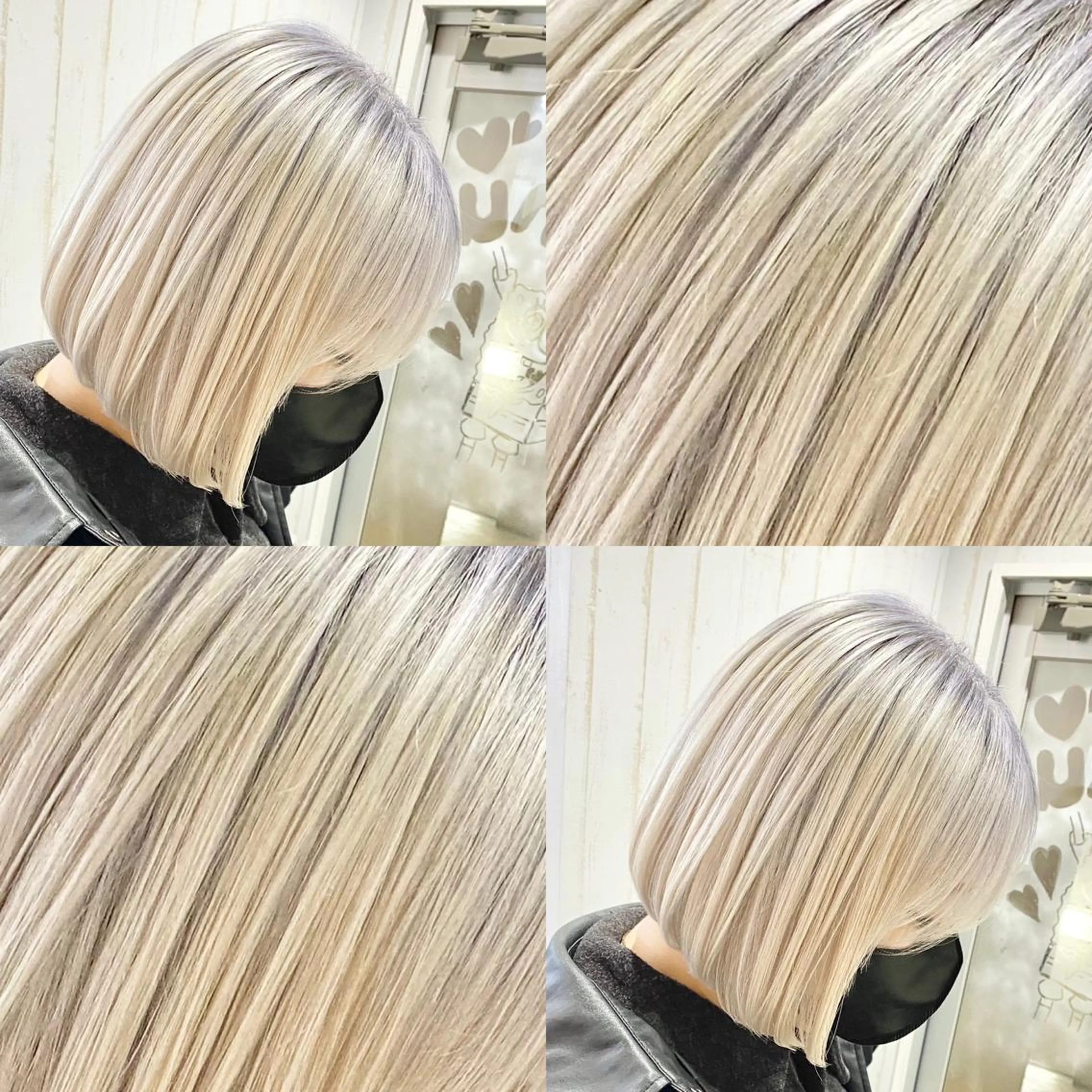 ショート カラー ハイトーン💫 エクステ💫maiのヘアスタイル