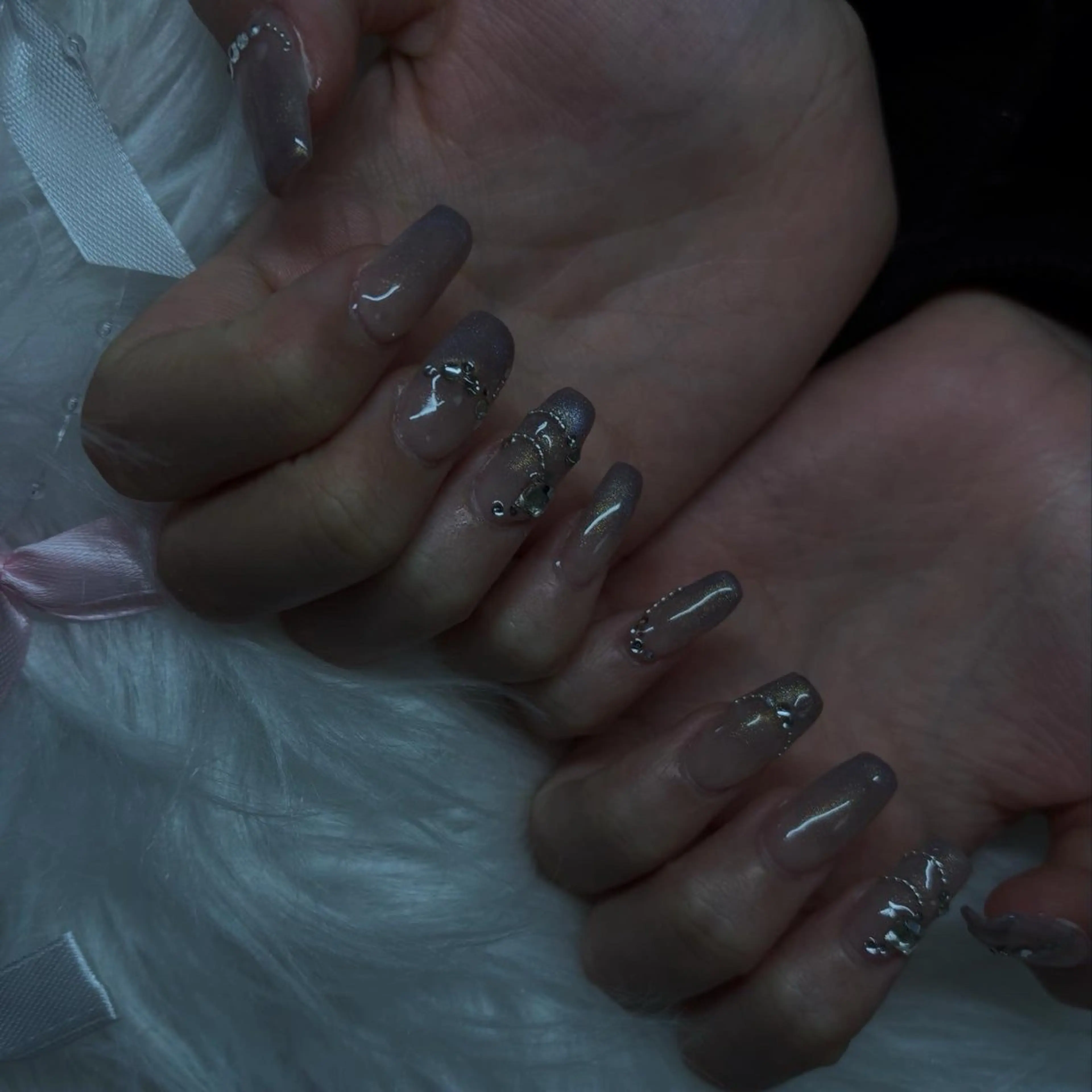 ネイル アートネイル 長さ出し フットネイル ハート キラキラネイル ハンドネイル Vante梅田店所属・vante_aimi .パラジェル取扱店のネイルデザイン