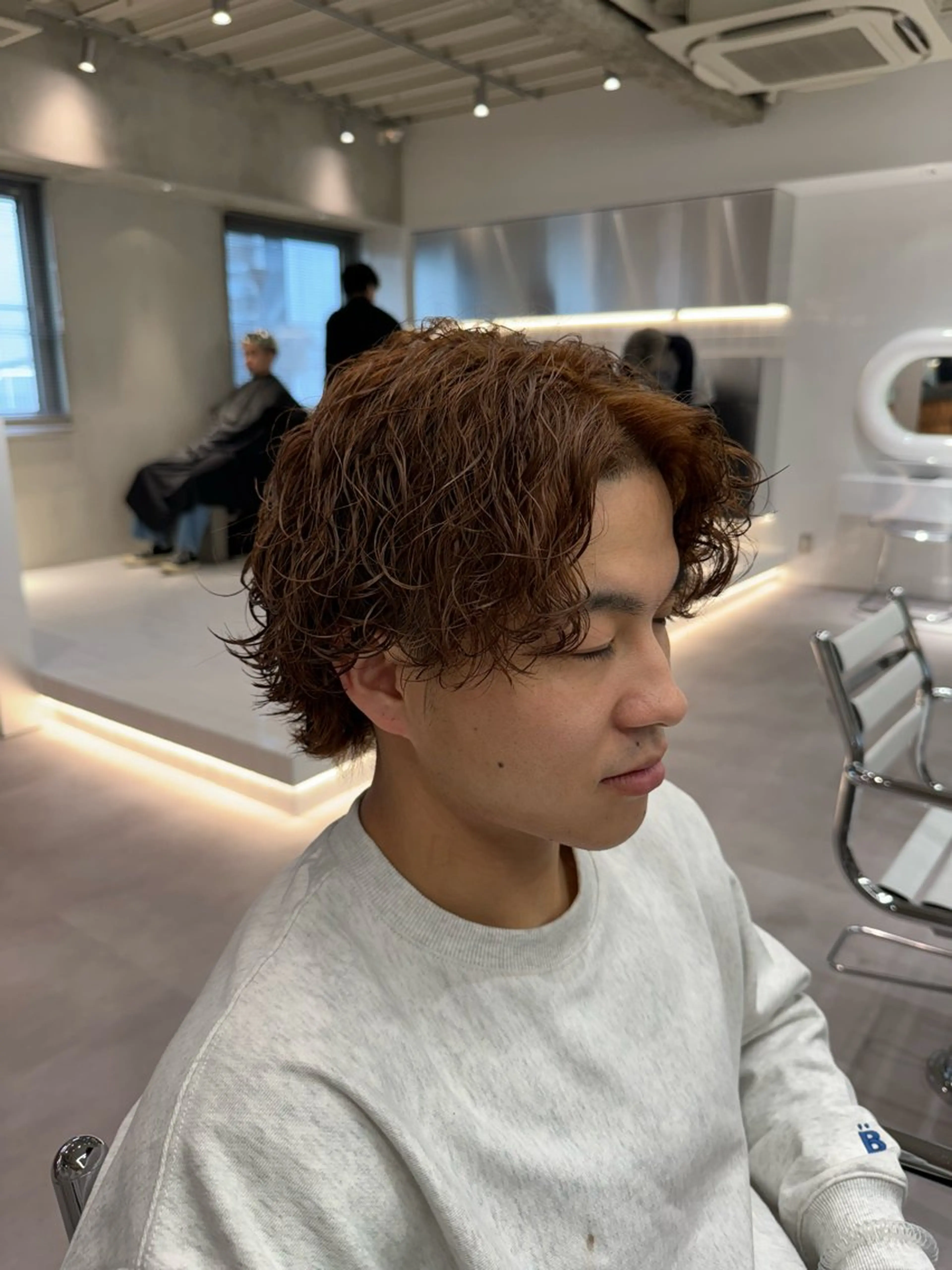 ショート パーマ メンズ 波巻きスパイラルパー マ/シャドウパーマ駿のヘアスタイル