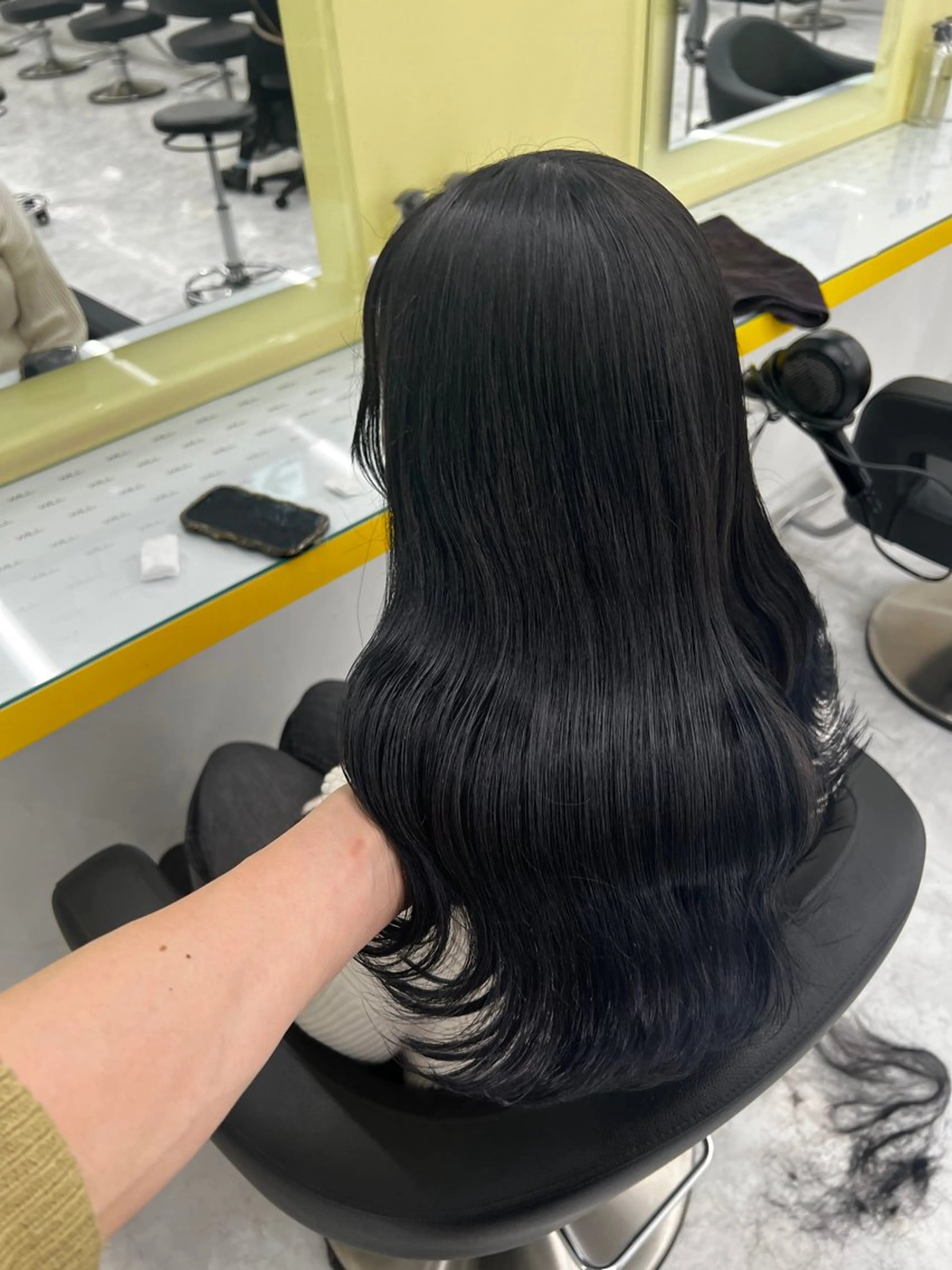 ミディアム カラー ヘアアレンジ ヘアカラー トリートメント ヘッドスパ ヘアセット 韓国風ベージュ🤎 赤みなし🌿横浜🤎のヘアスタイル