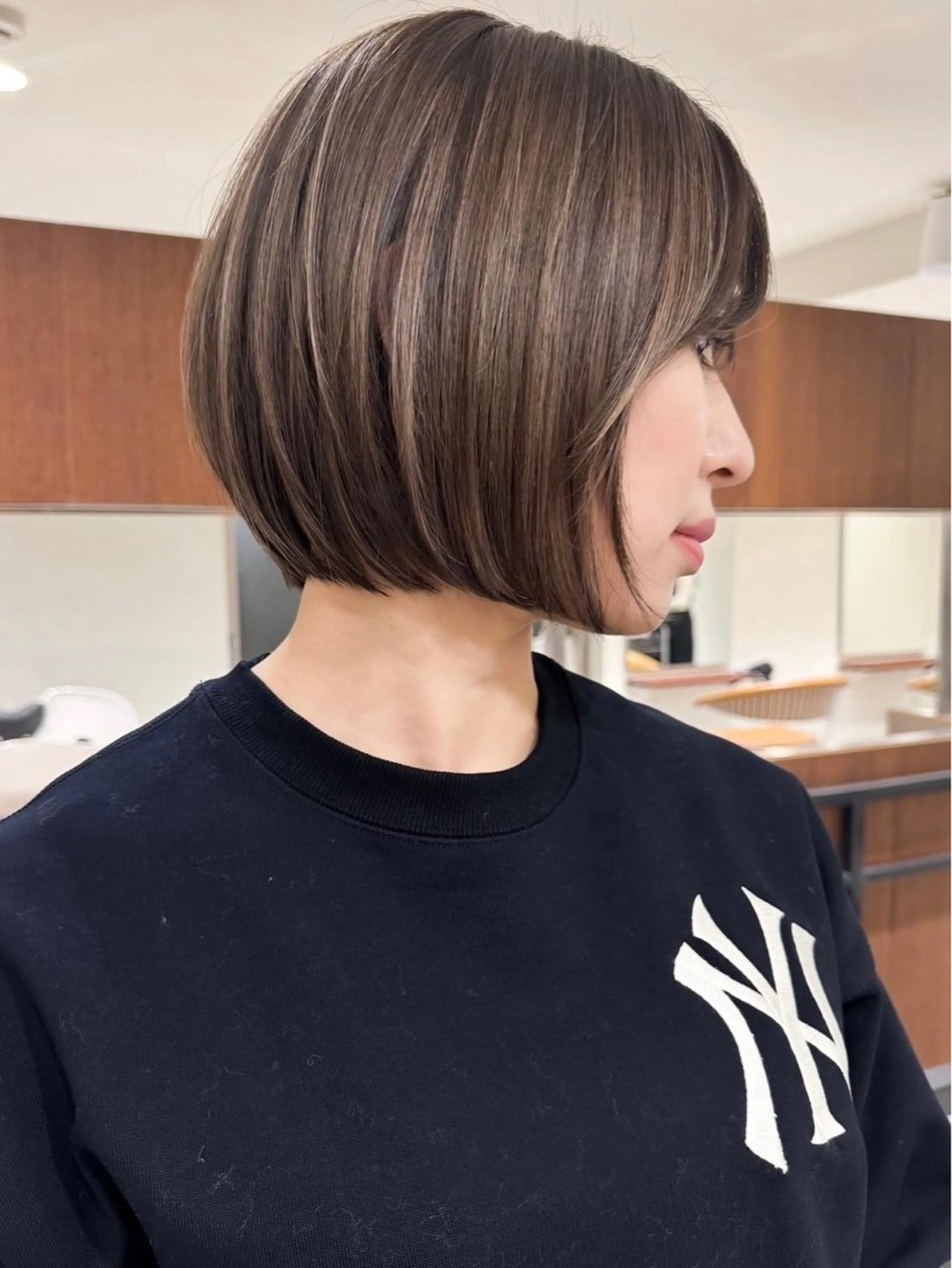 ミディアム カット ヘアカラー ハイライトNo.1☆ ゆうのヘアスタイル