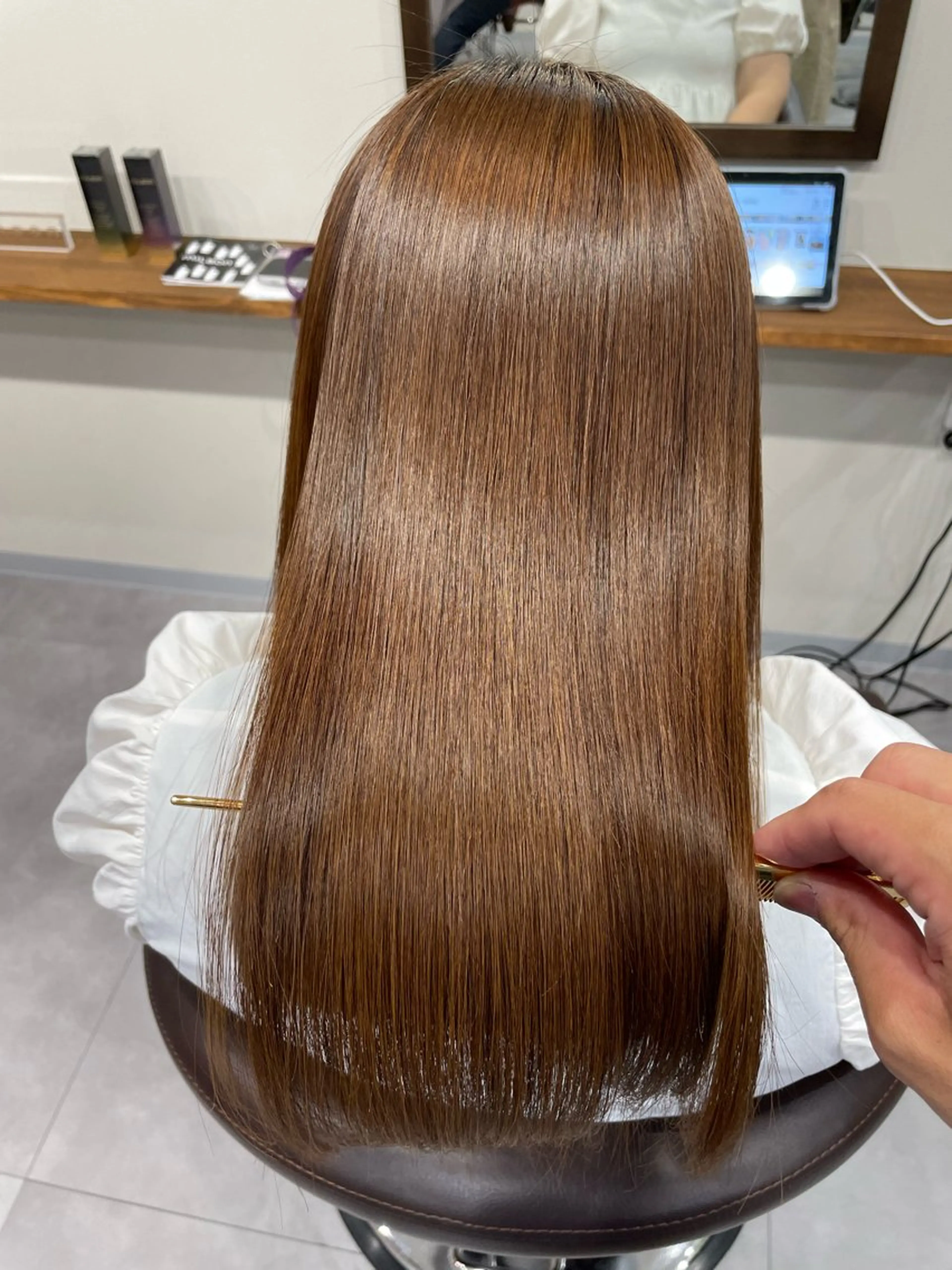 セミロング カット 縮毛矯正 トリートメント 縮毛矯正、髪質改善／ 松田 龍之介のヘアスタイル