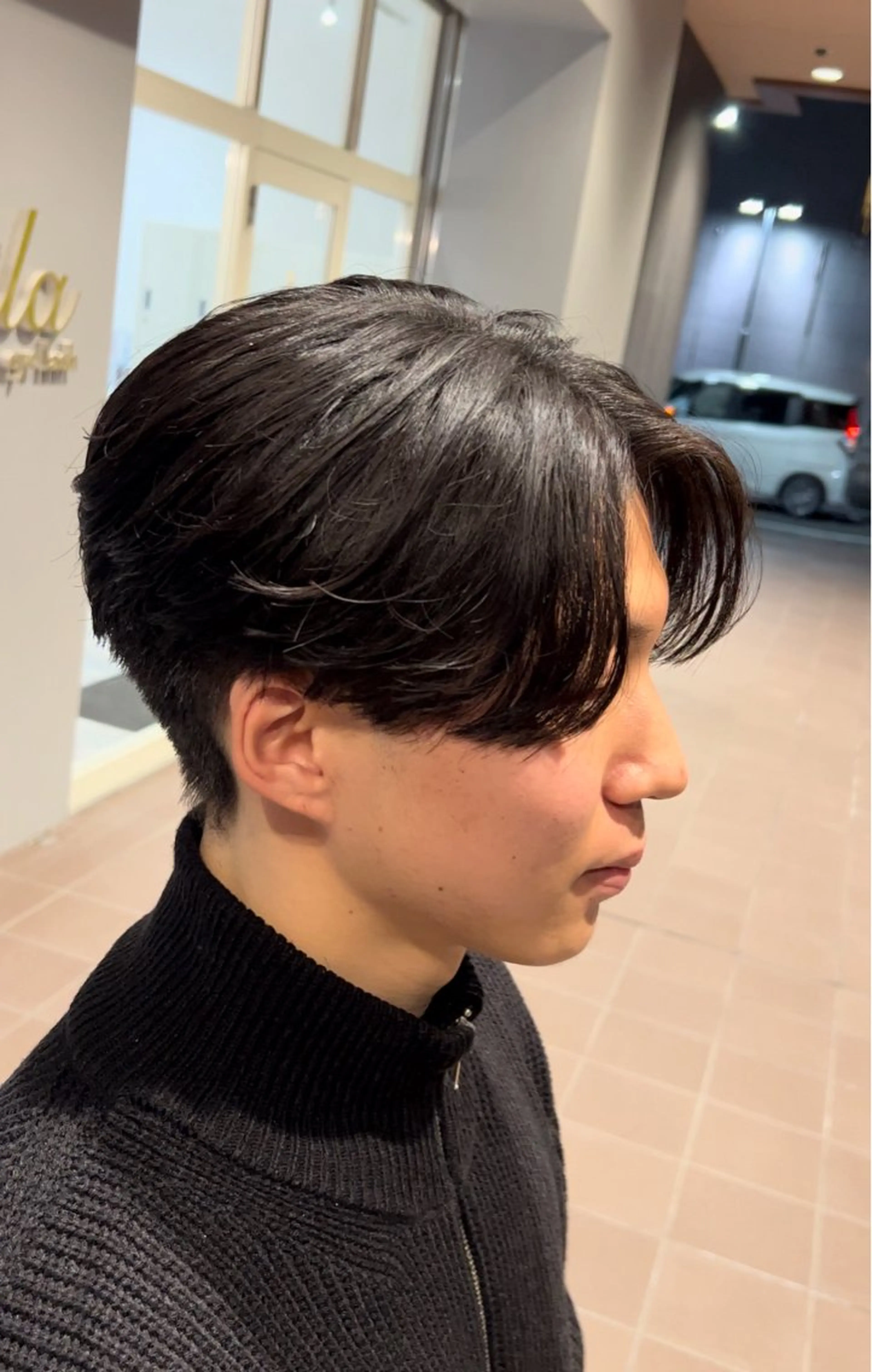 ミディアム パーマ メンズ ミディアムパーマ メンズパーマ ニュアンスパーマ 奥村 悠晏のヘアスタイル