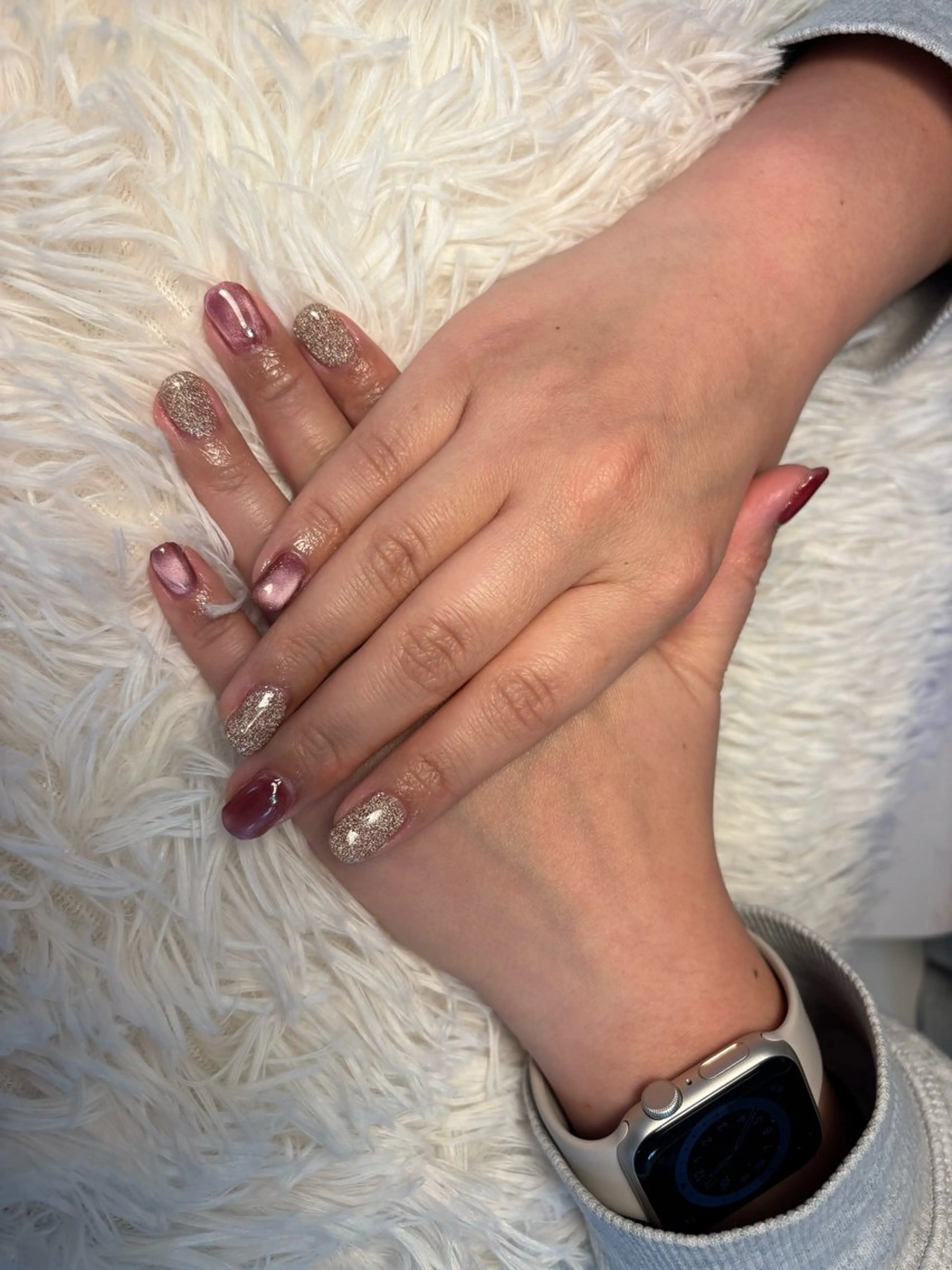 ネイル フラッシュネイル フットネイル フレンチネイル ジェルネイル ガラスフレンチ Nail salon Natulalのネイルデザイン