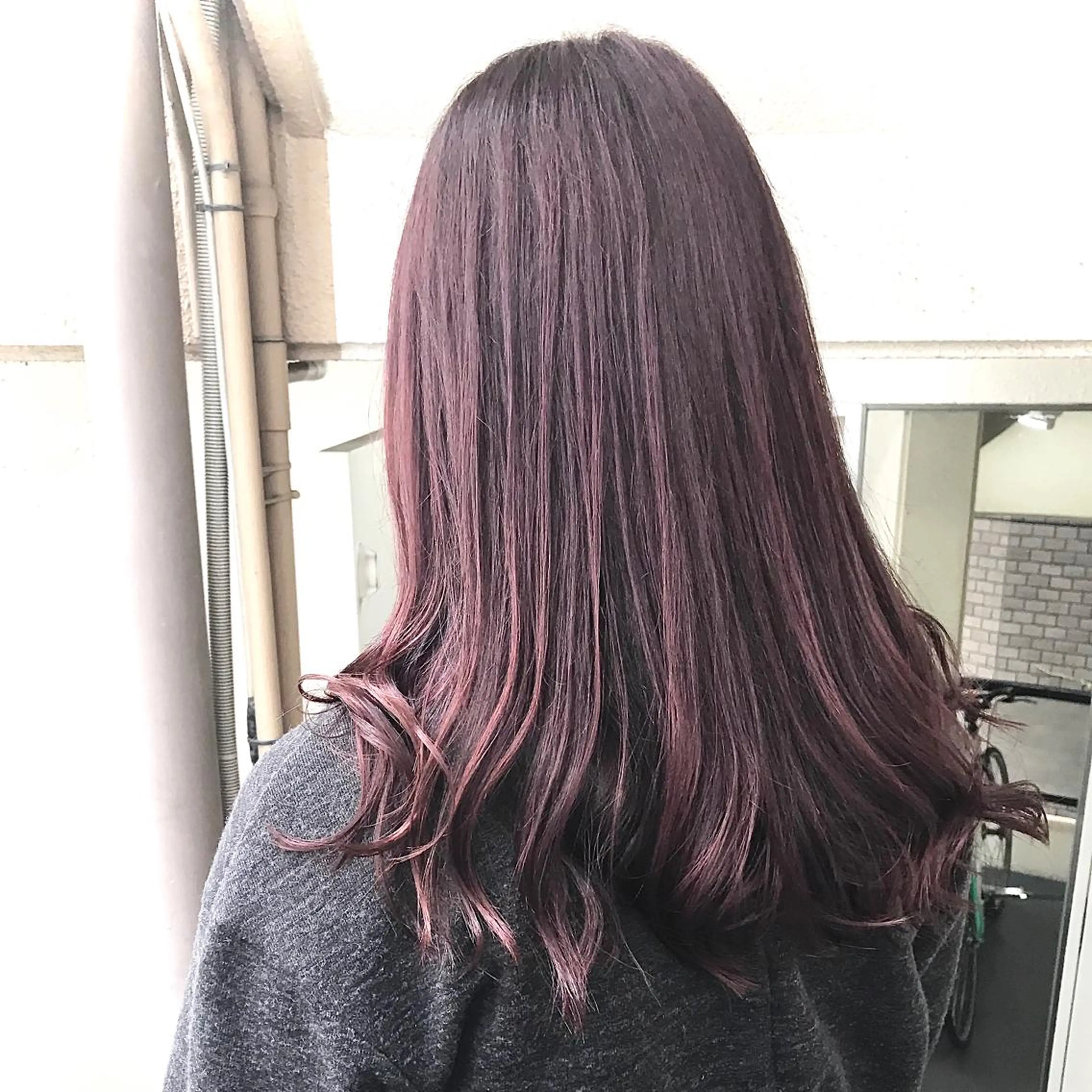 セミロング カラー ヘアカラー 縮毛矯正 トリートメント 💎髪質改善💎 デザイナーshinのヘアスタイル