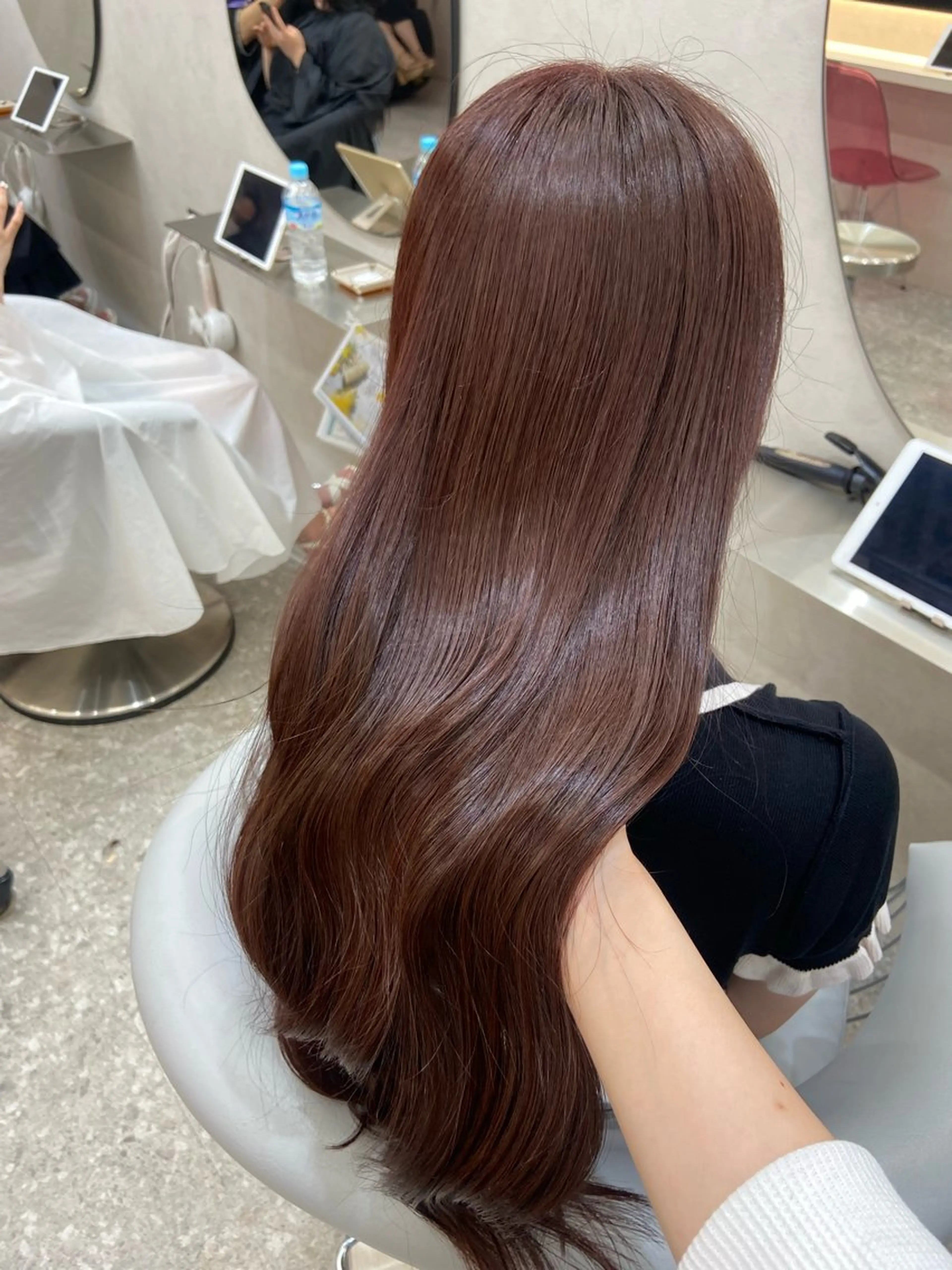 ロング カラー カット ヘアカラー トリートメント 新宿/韓国ヘア 中明度カラー/かやのヘアスタイル