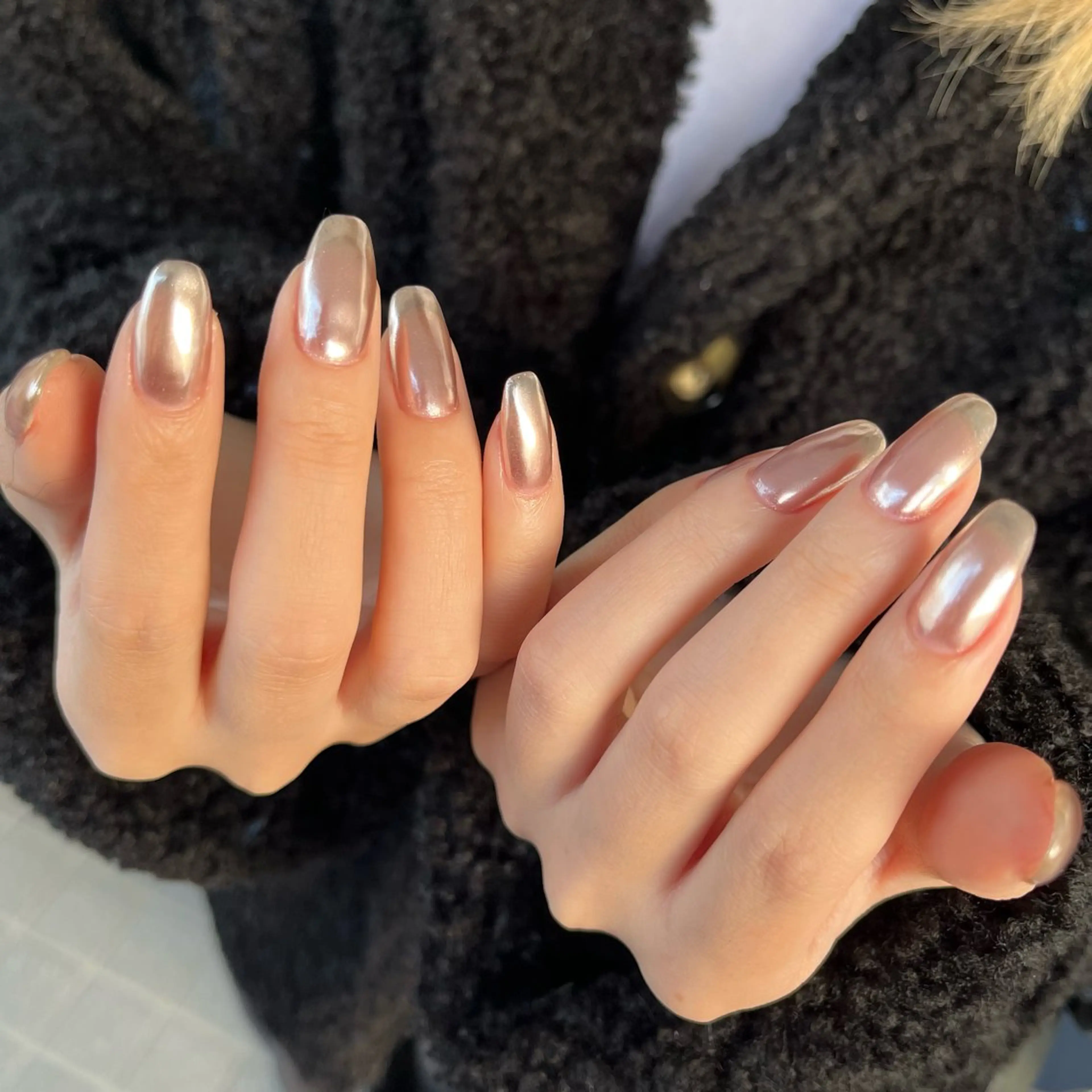 ネイル ミラーネイル ピンク シルバー ハンドネイル janma.nail ✳︎akiのネイルデザイン