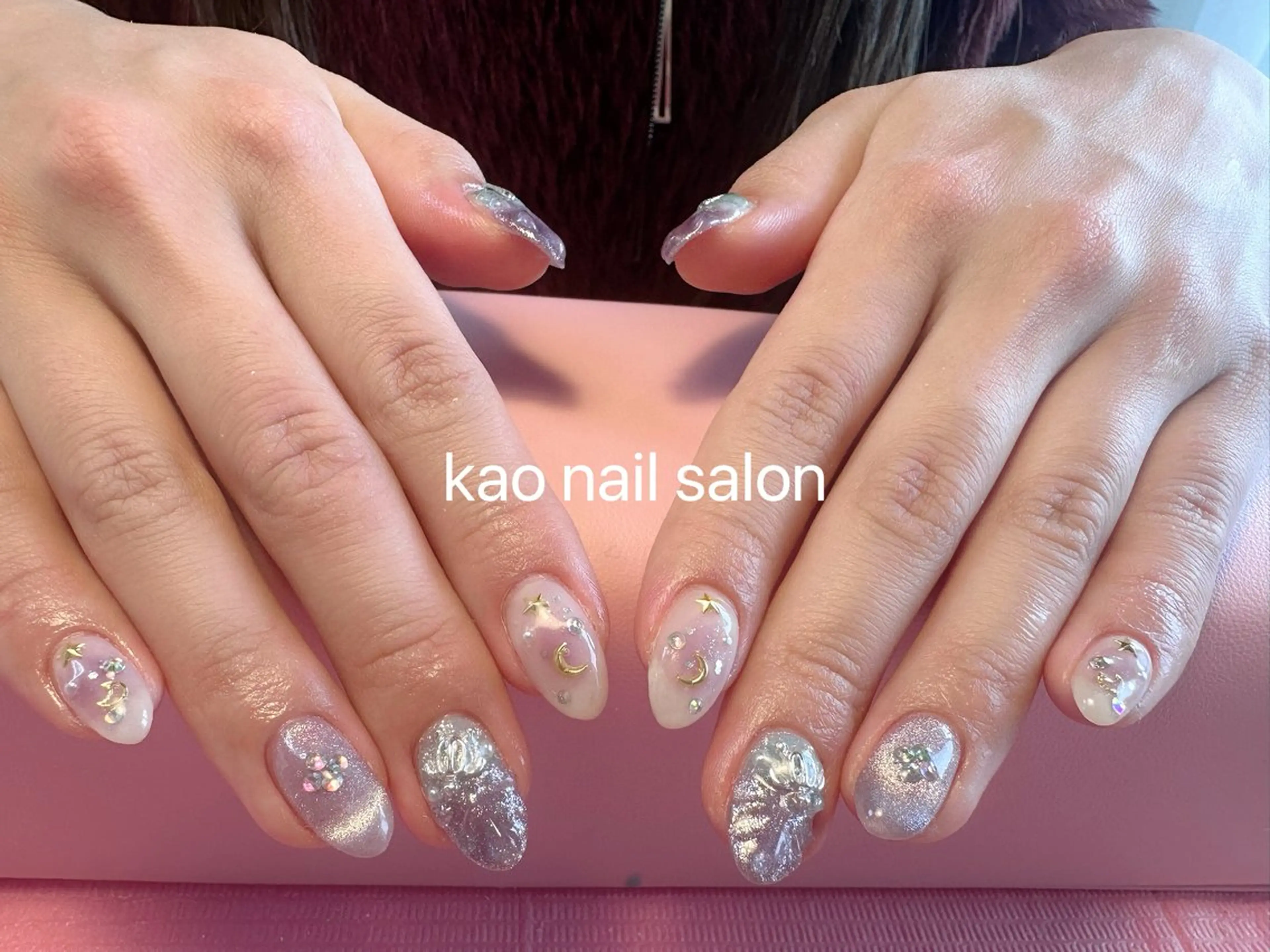 ネイル ハンドネイル kao nail マグネット/長さだしのネイルデザイン