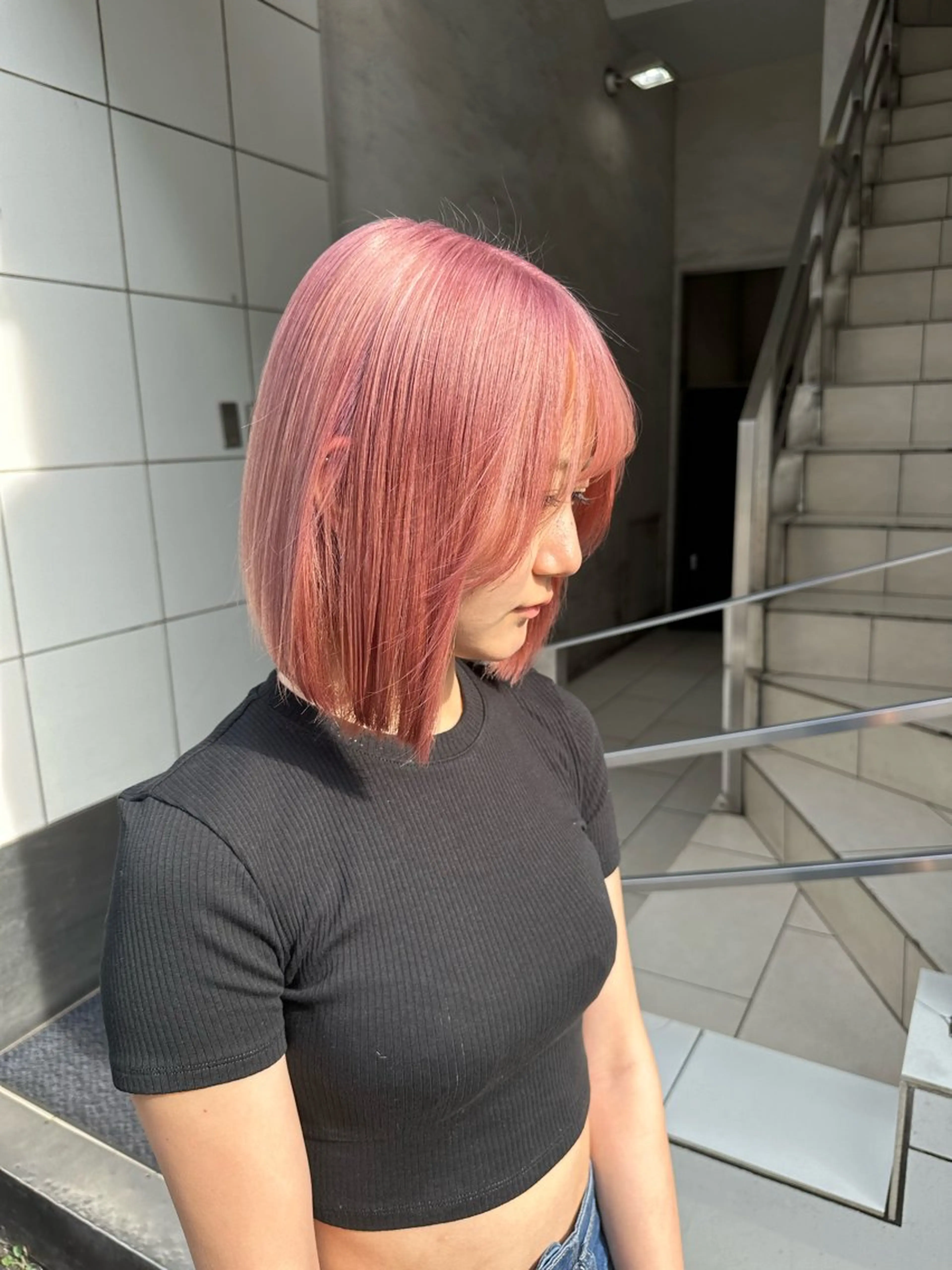 ショート カラー ヘアカラー トリートメント 💖ハイライト/ハイ トーン💖MIKIのヘアスタイル