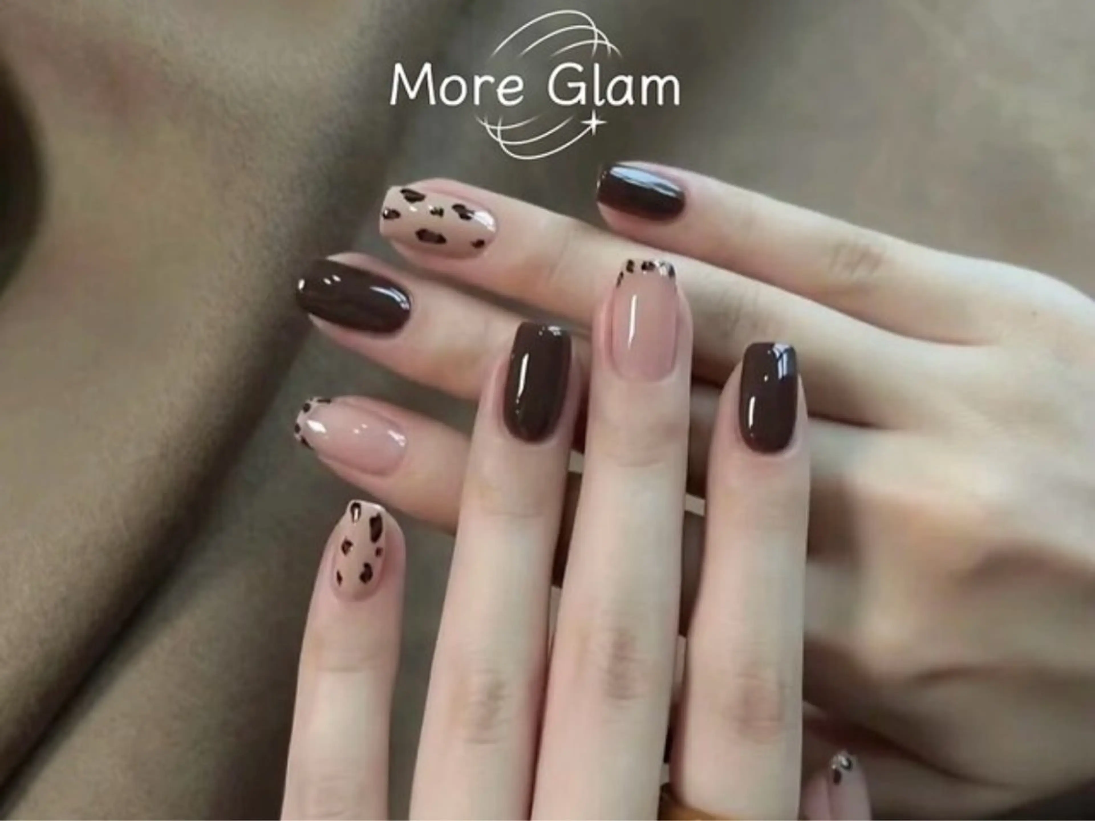 【個性派★ヒョウ柄ネイル】大人上品「Sー4本」5980「Mー4本以上」7980の写真