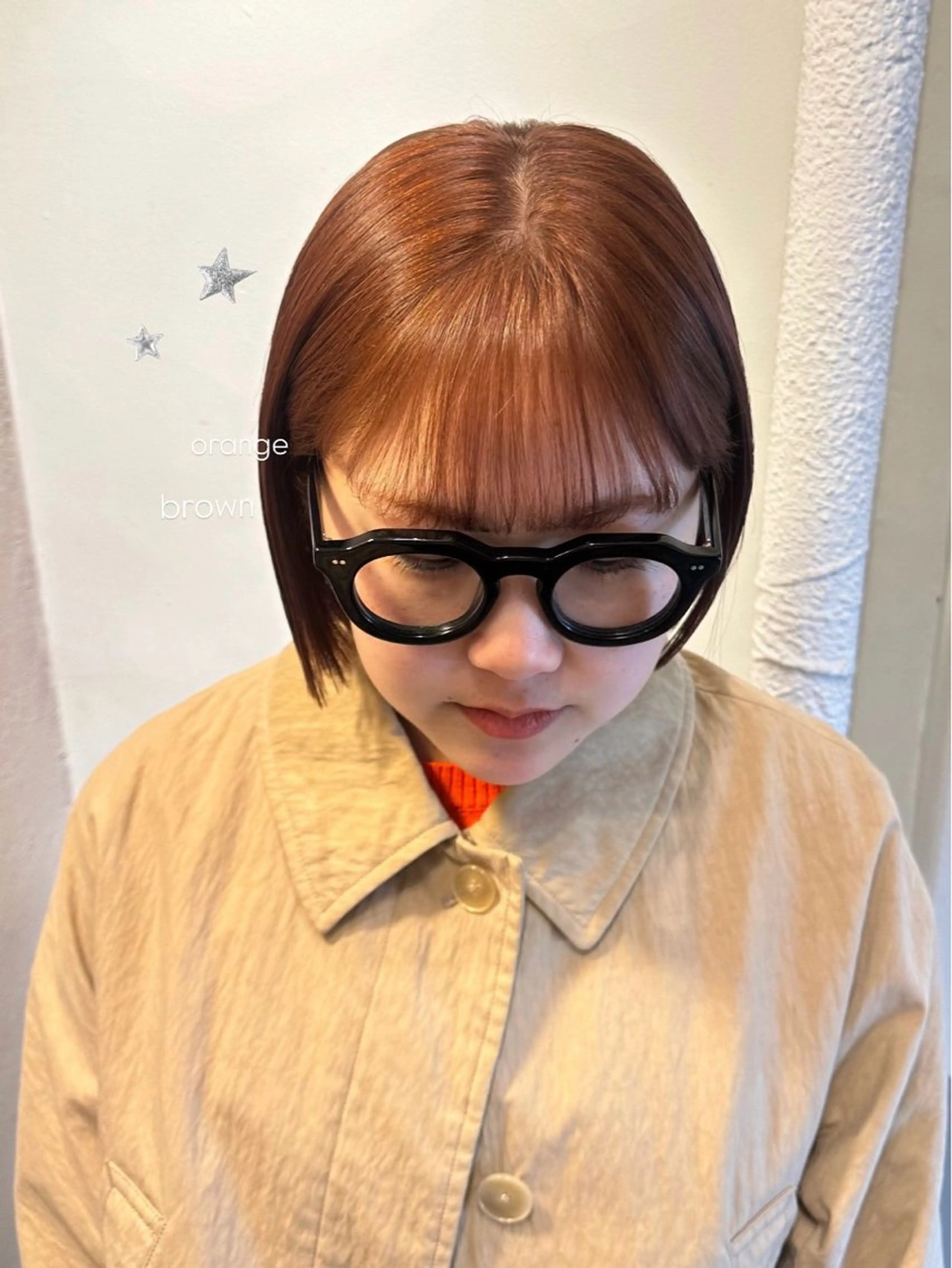 ショート カラー ヘアカラー トリートメント 暖色/レイヤーカット 🌙オノユリカのヘアスタイル