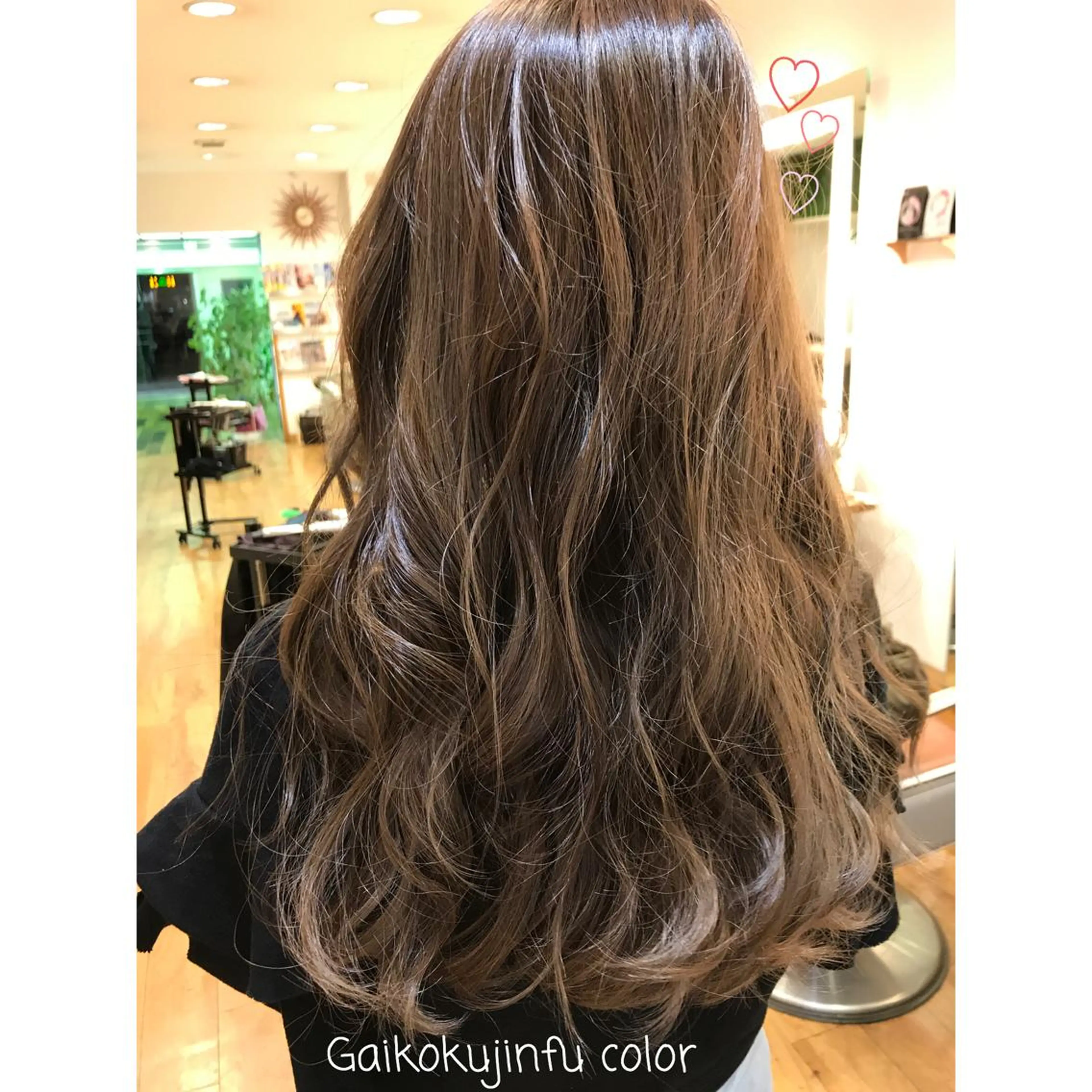 ロング カラー ハイライトカラー 外国人風カラー ハイライト シアーベージュニスト 🥣大石亜里紗のヘアスタイル
