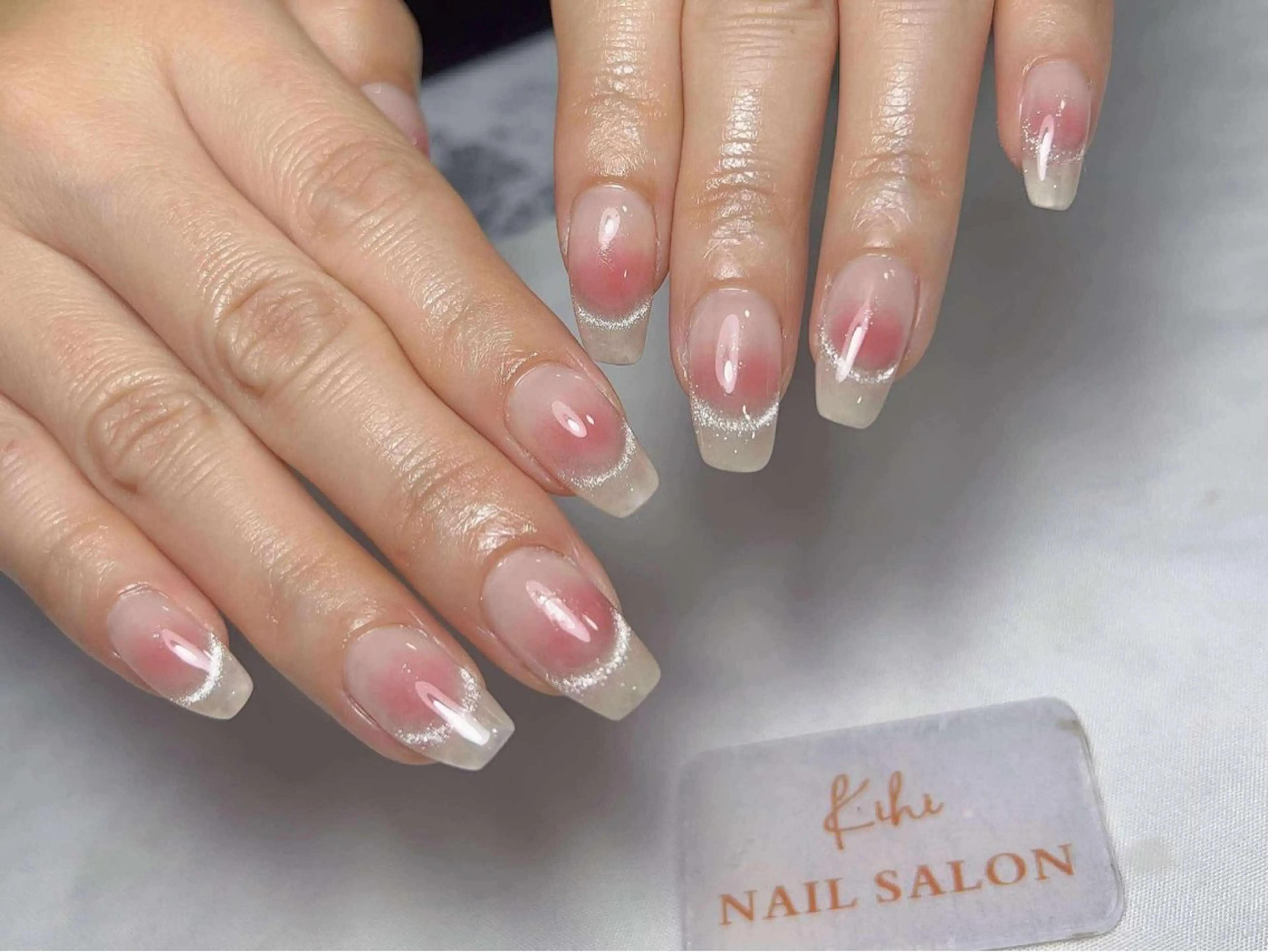 ネイル ハンドネイル ユリ🎀長さだし/ パラジェル/持ち込みのネイルデザイン