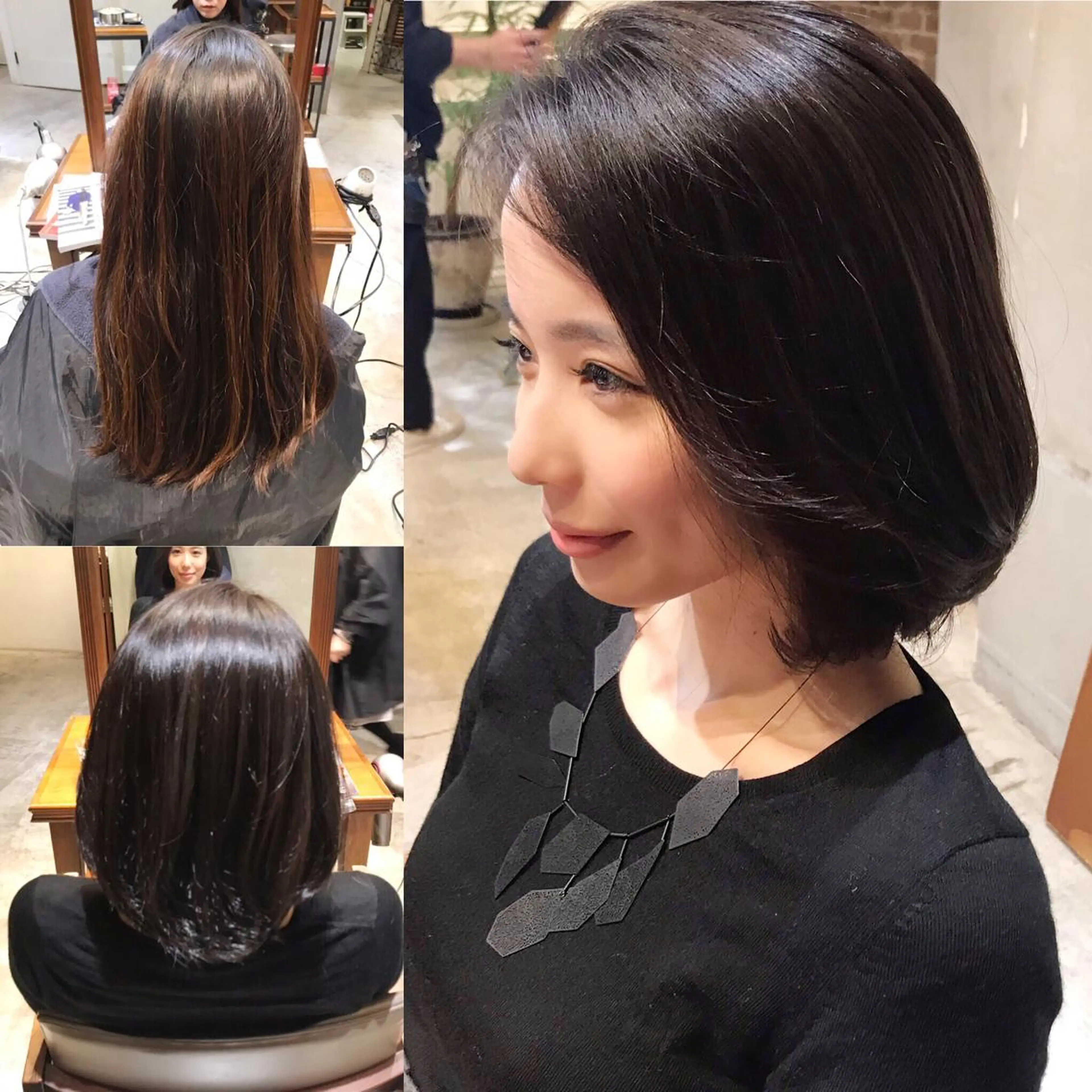 ミディアム カラー ヘアアレンジ アッシュ ボブ カット ヘアカラー トリートメント ヘッドスパ SALOWIN銀座VORT所属・小林 佳祐のヘアスタイル