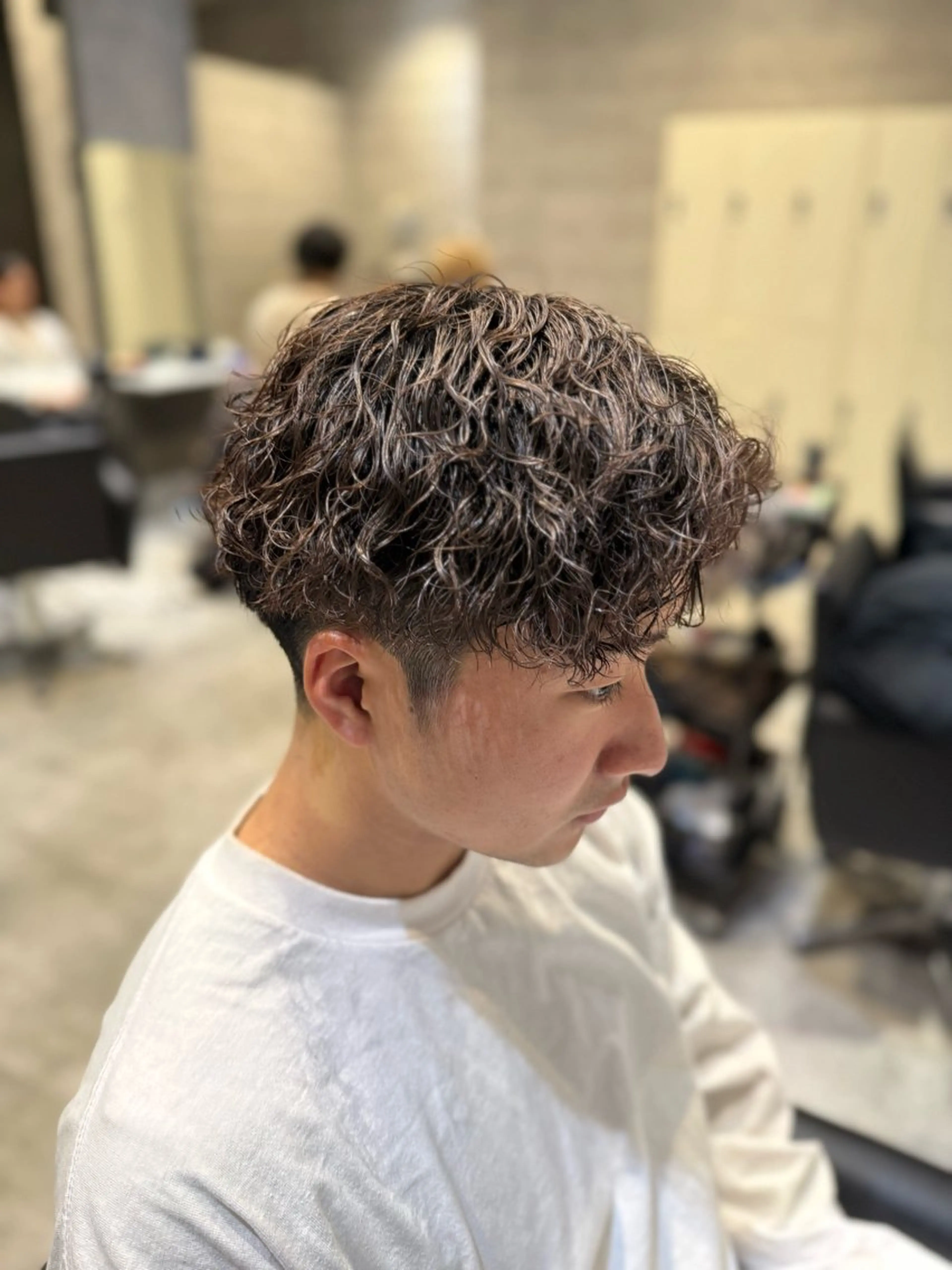 パーマ メンズ カット パーマ _WHITE /藤田唯生のヘアスタイル