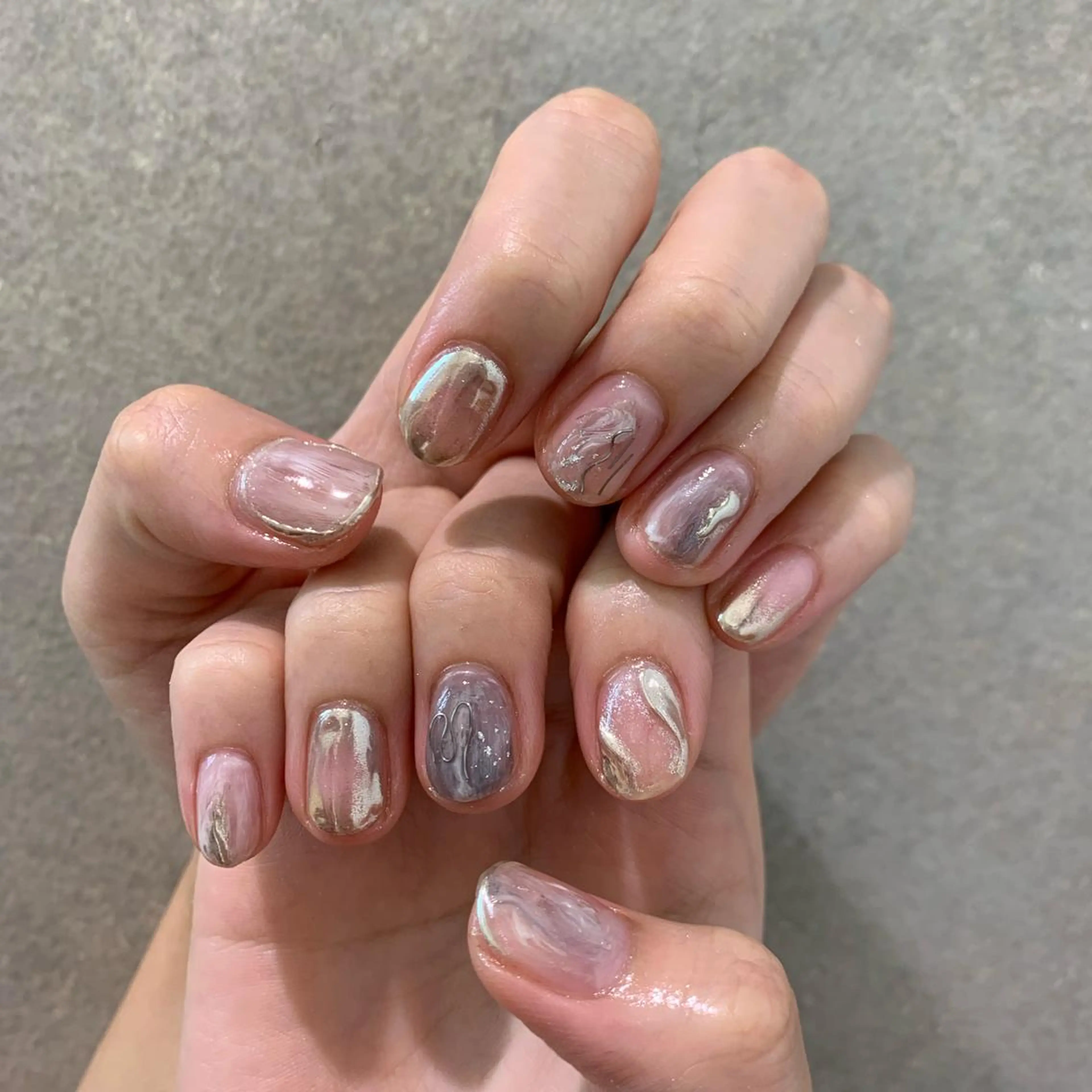 ネイル ハンドネイル 【淡色color/ nail】maikoのネイルデザイン
