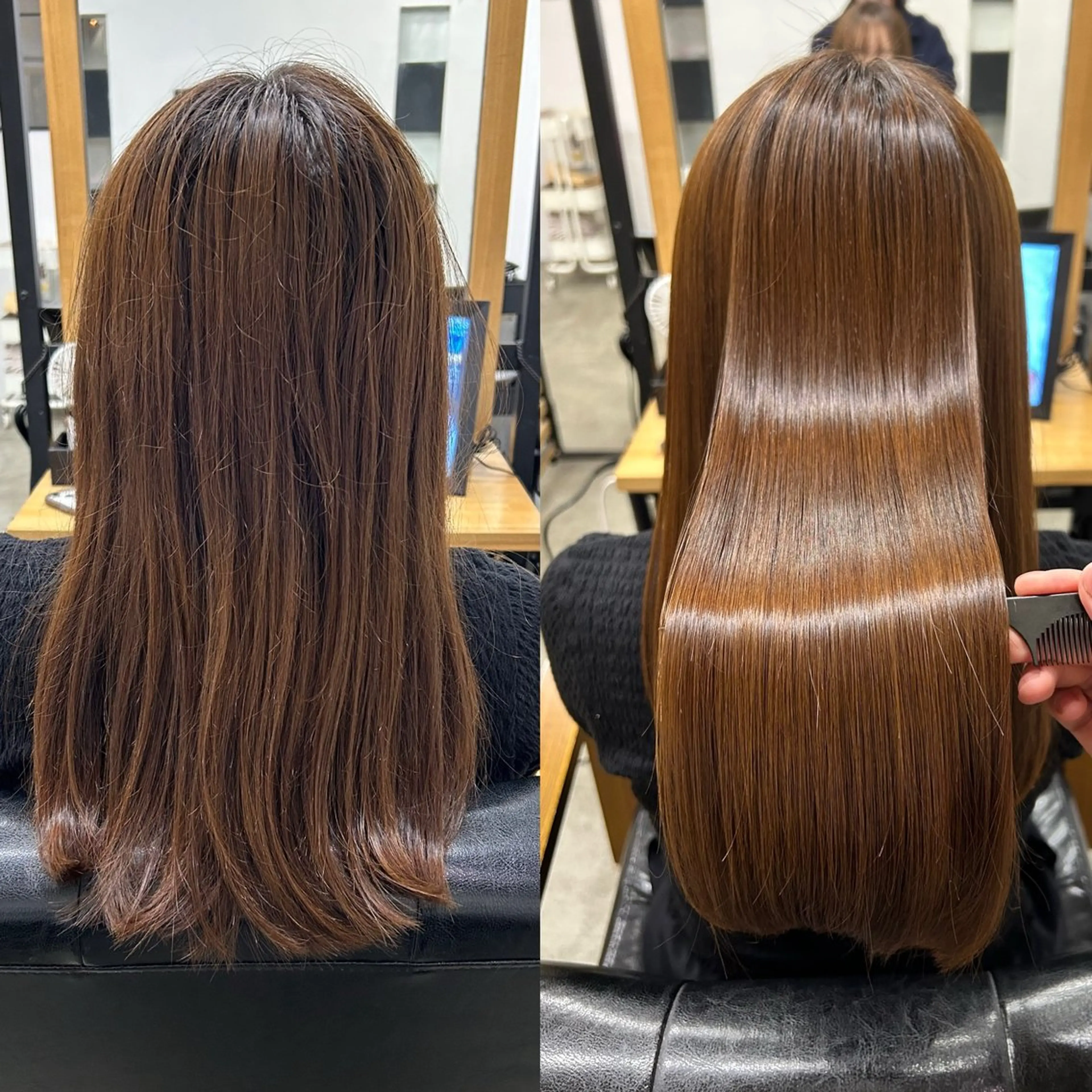 ロング ピンとしない縮毛矯正 メンズスタイル小山光のヘアスタイル