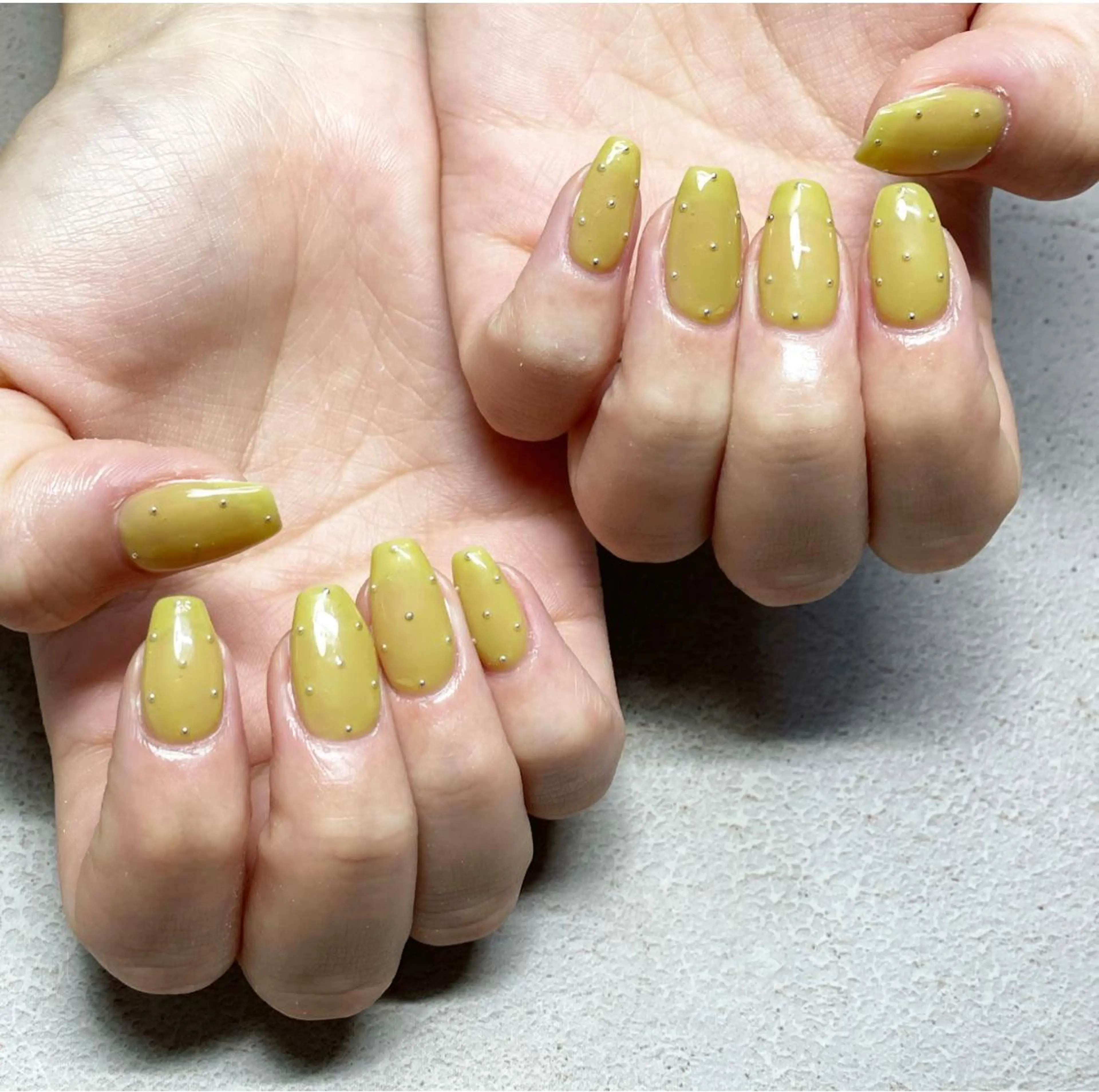 ネイル グリーン 黄色 nail salon naroのエステ・リラクイメージ