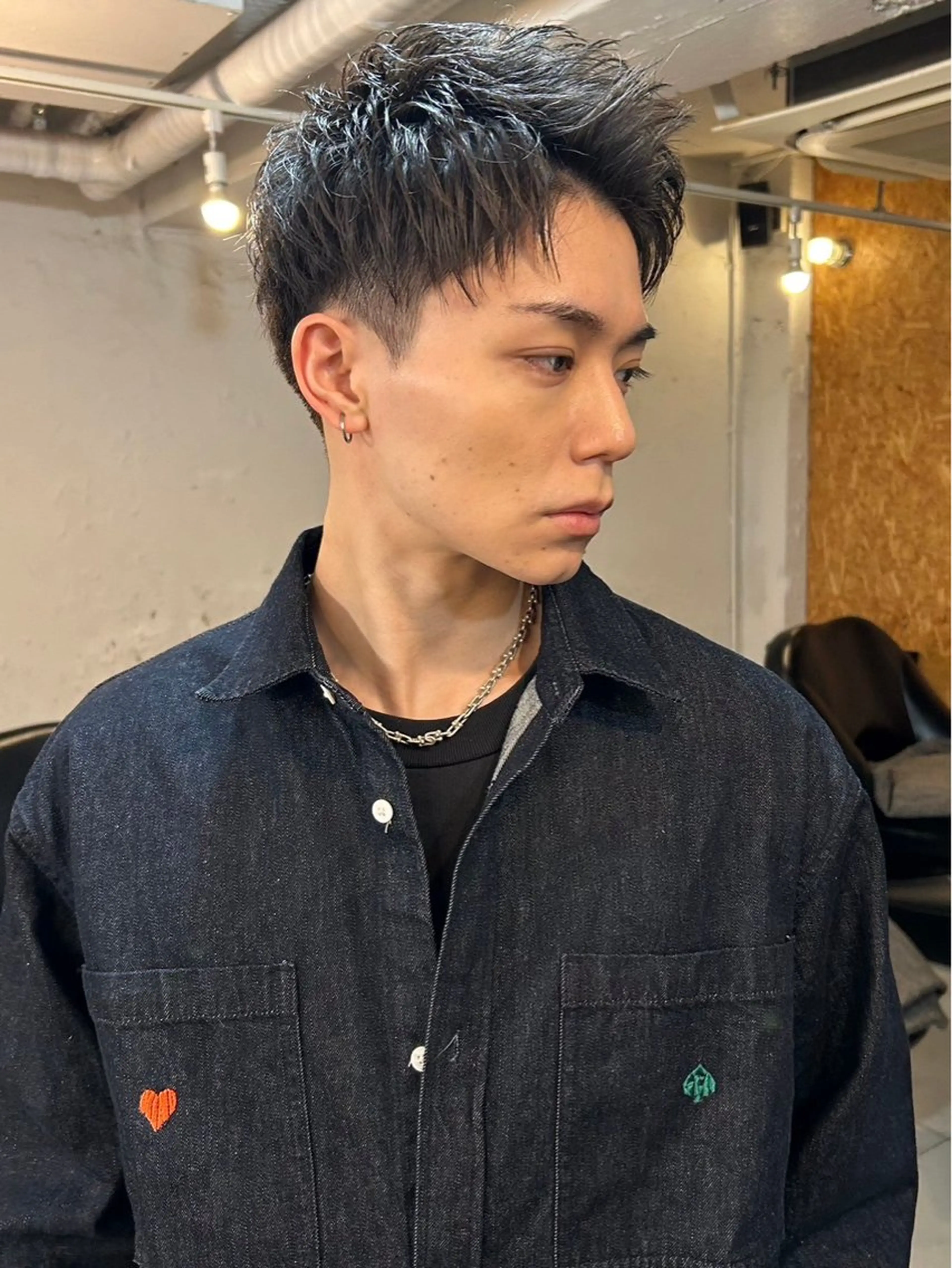 ショート カラー パーマ メンズ カットお任せ☆ 毎月２００名ご来店♪のヘアスタイル