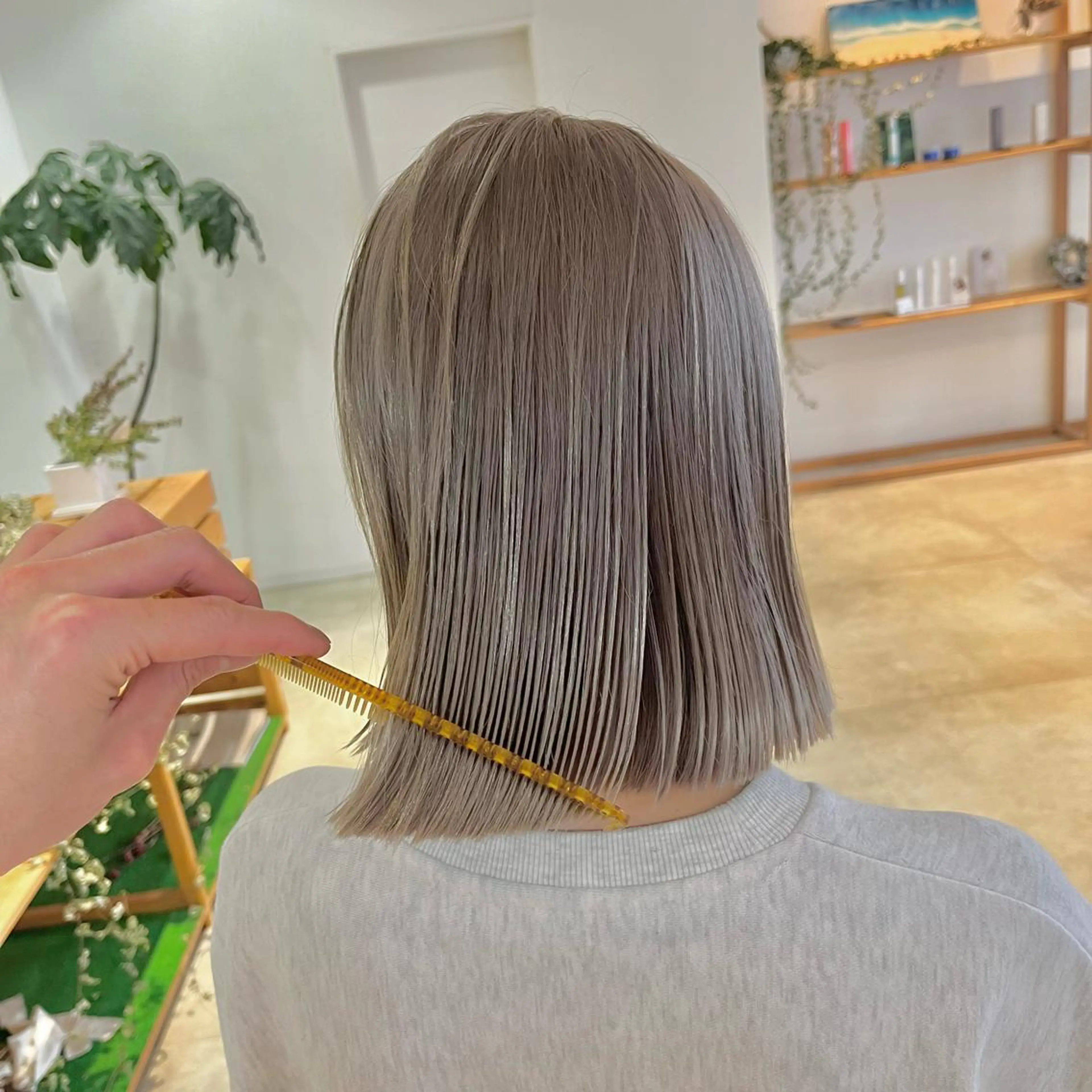 ショート アッシュ 外国人風カラー ハイライト 髪質改善 韓国風ヘア カット ヘアカラー トリートメント hoNua. 栄/透明感カラーのヘアスタイル