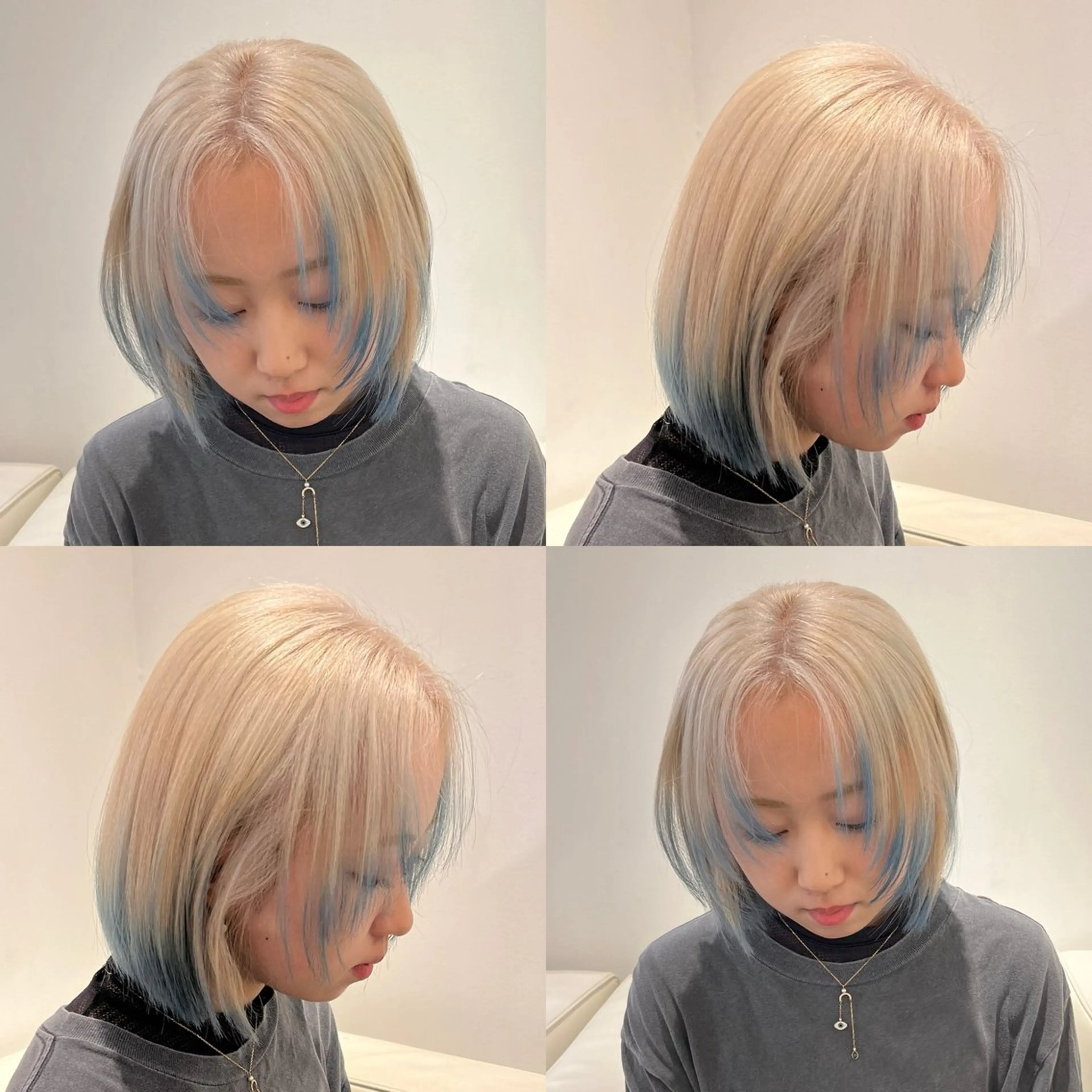 ミディアム ヘアカラー トリートメント youres hair 髪質改善トリートメント&ヘッドスパ  新宿三丁目店【ユアーズヘア】所属・🦋透明感カラー 👑NODOKA🦋のヘアスタイル
