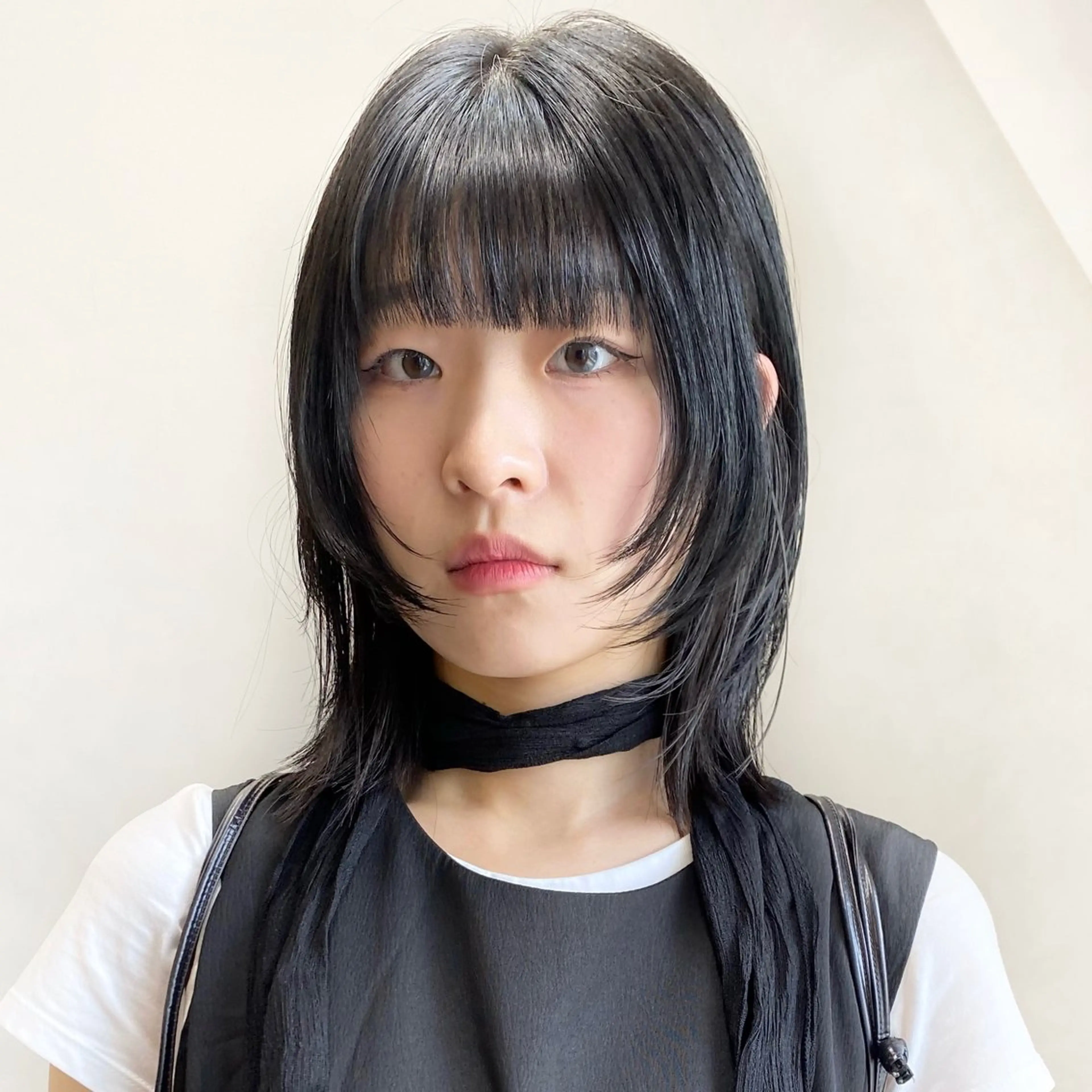 ミディアム カラー ヘアアレンジ 伸ばしかけ ハッシュカット 韓国風ヘア レイヤーカット ウルフカット カット トリートメント 韓国ヘア×髪質 改善🇰🇷シオリのヘアスタイル