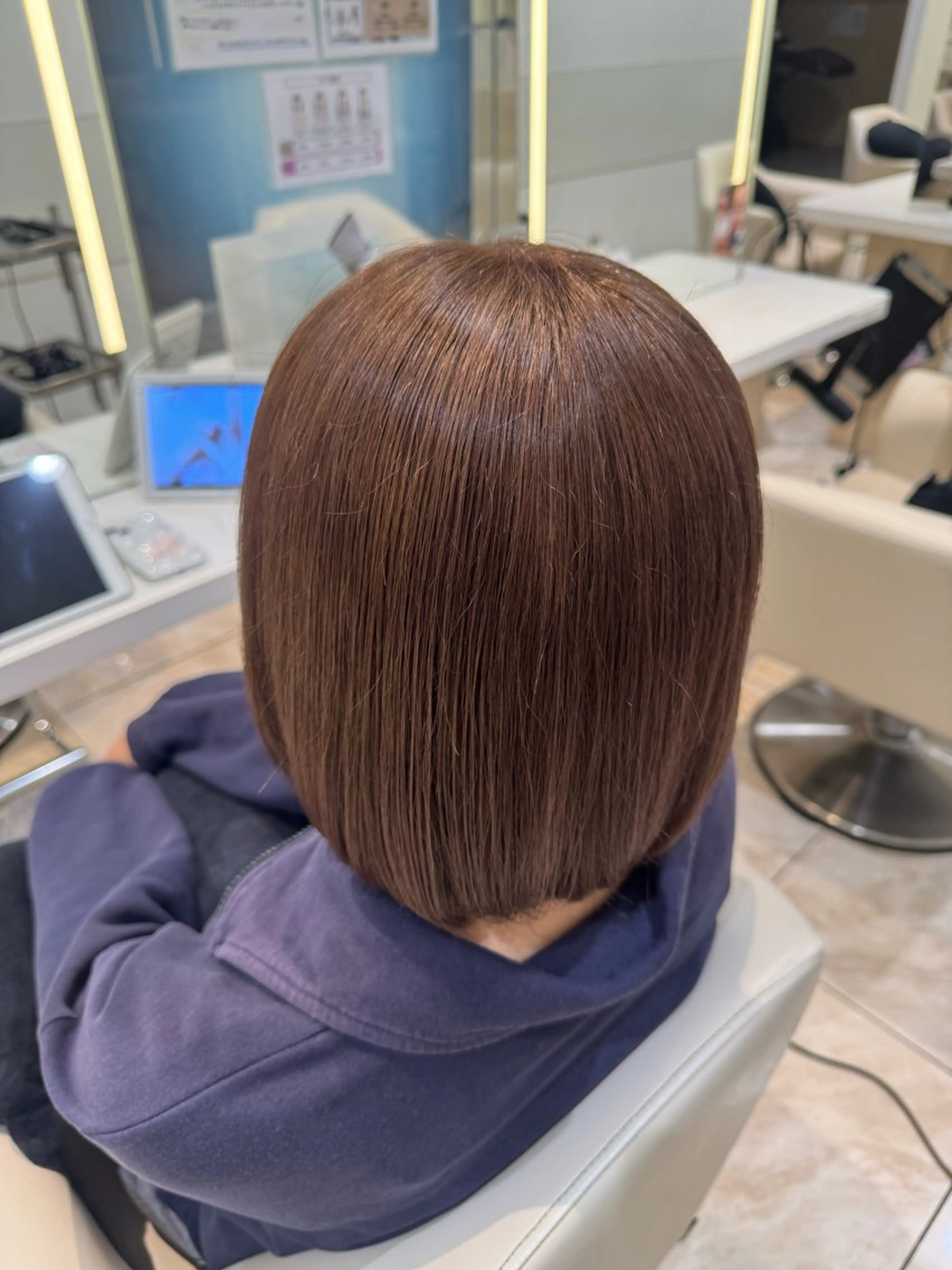 ショート カラー ベージュカラー ミルクティーベージュ ヘアカラー ボブ‪✂️ スパ🫧kurehaのヘアスタイル
