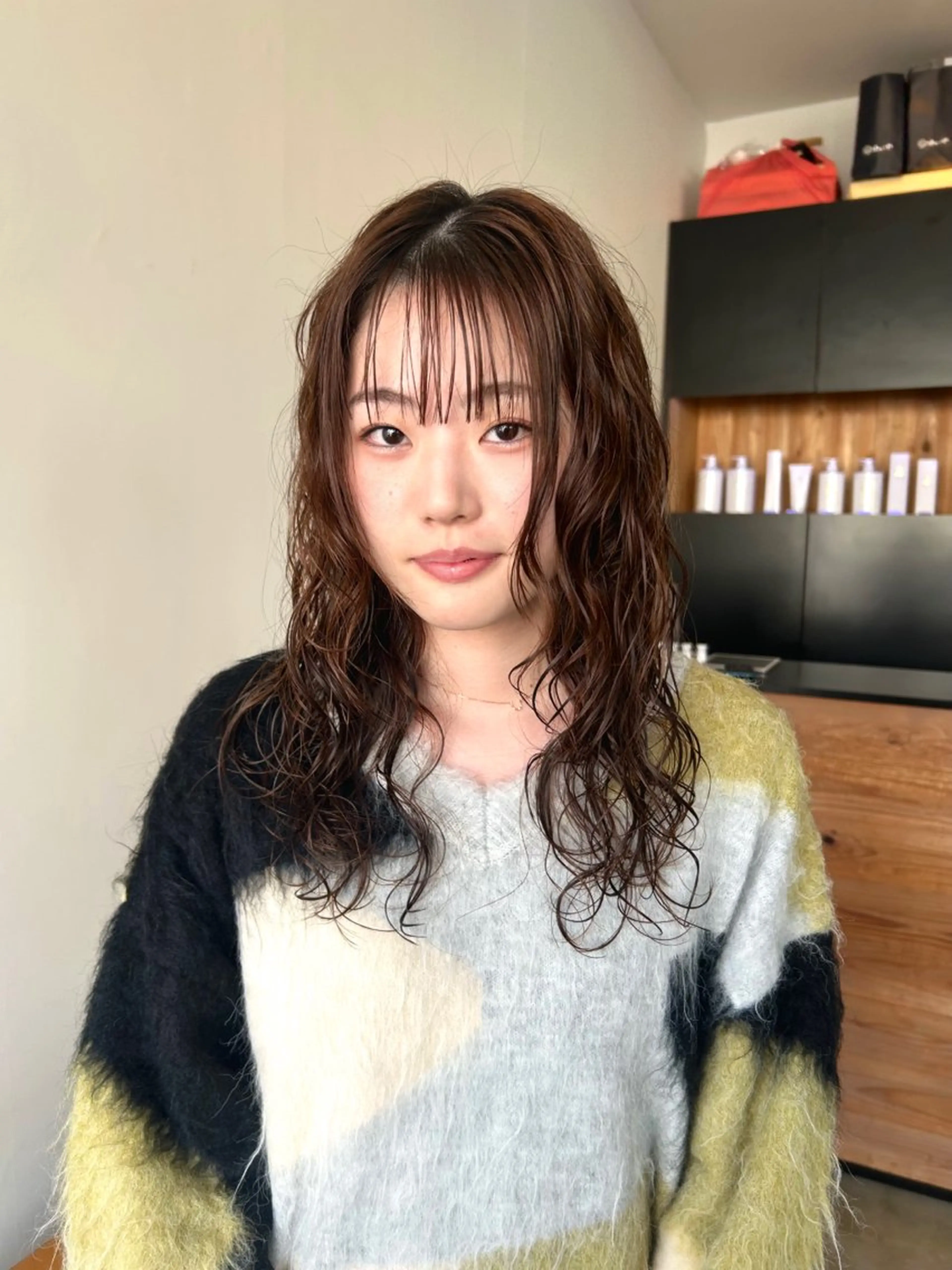 ロング パーマ ロング カット パーマ plus HAIR いずみのヘアスタイル