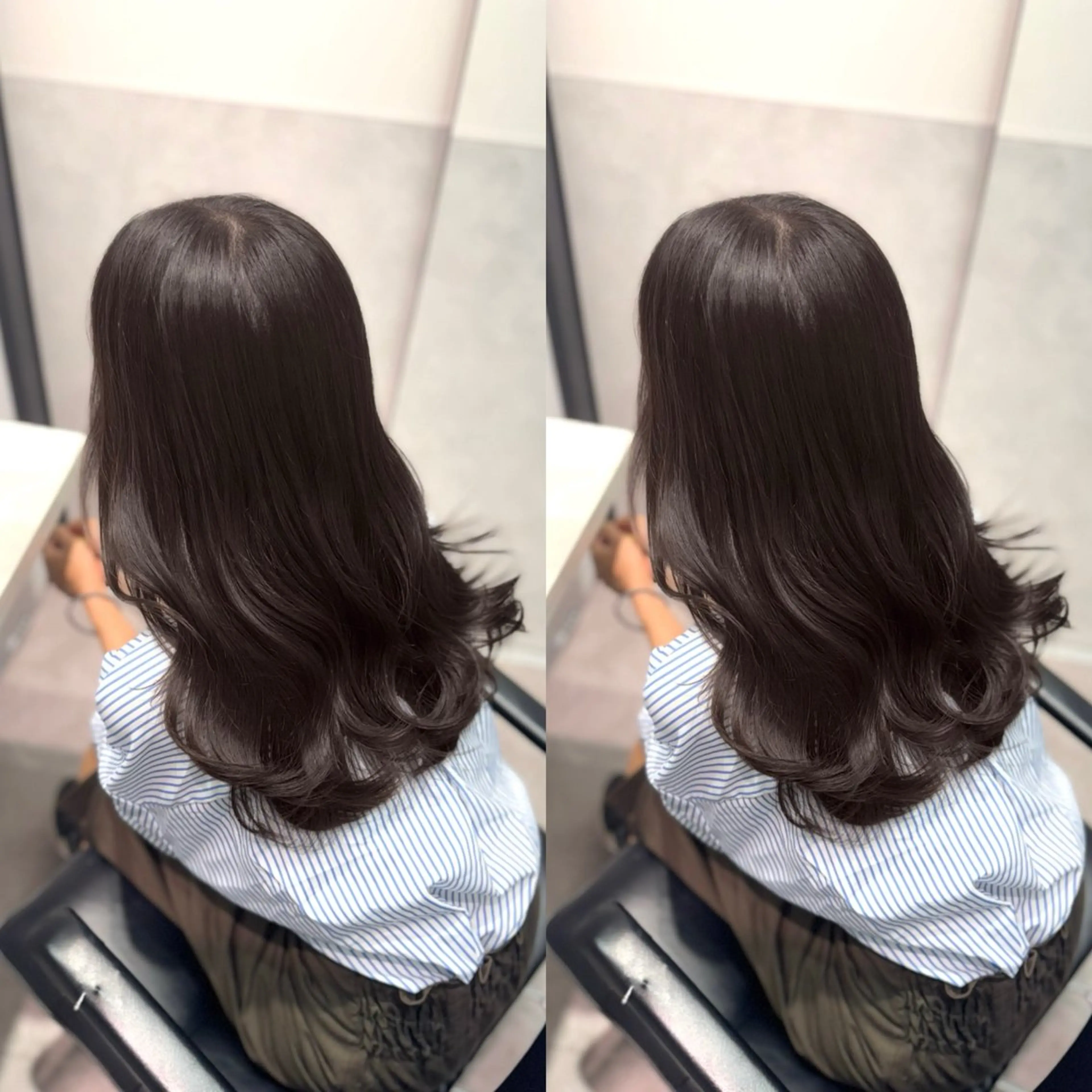 ロング アッシュ アッシュグレー アッシュグレージュ カット ヘアカラー 🌟透明感カラー 🌟松岡勇輝のヘアスタイル