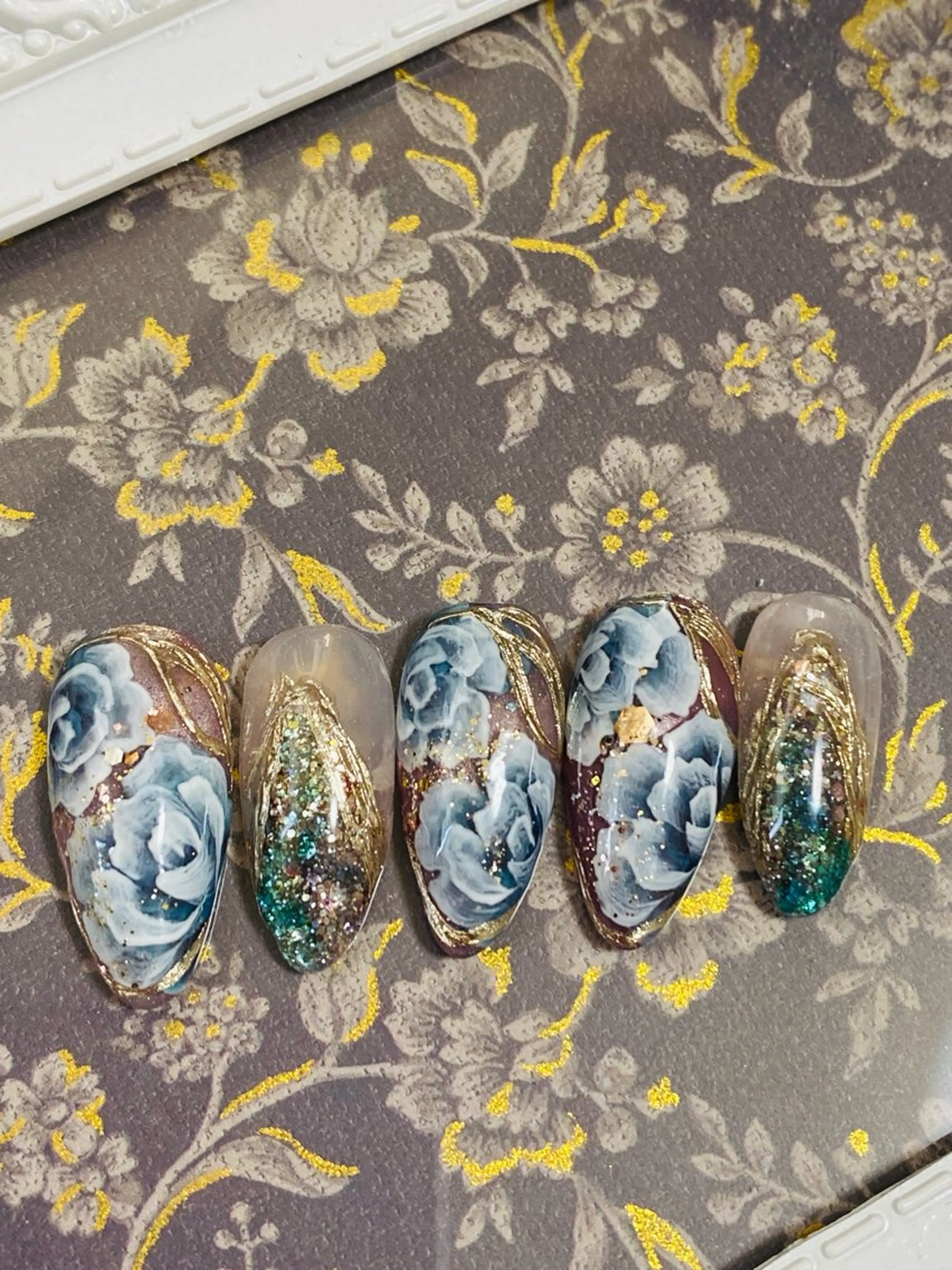 ネイル フラワーネイル 自宅ネイルサロン ♦️nuance♦️のネイルデザイン