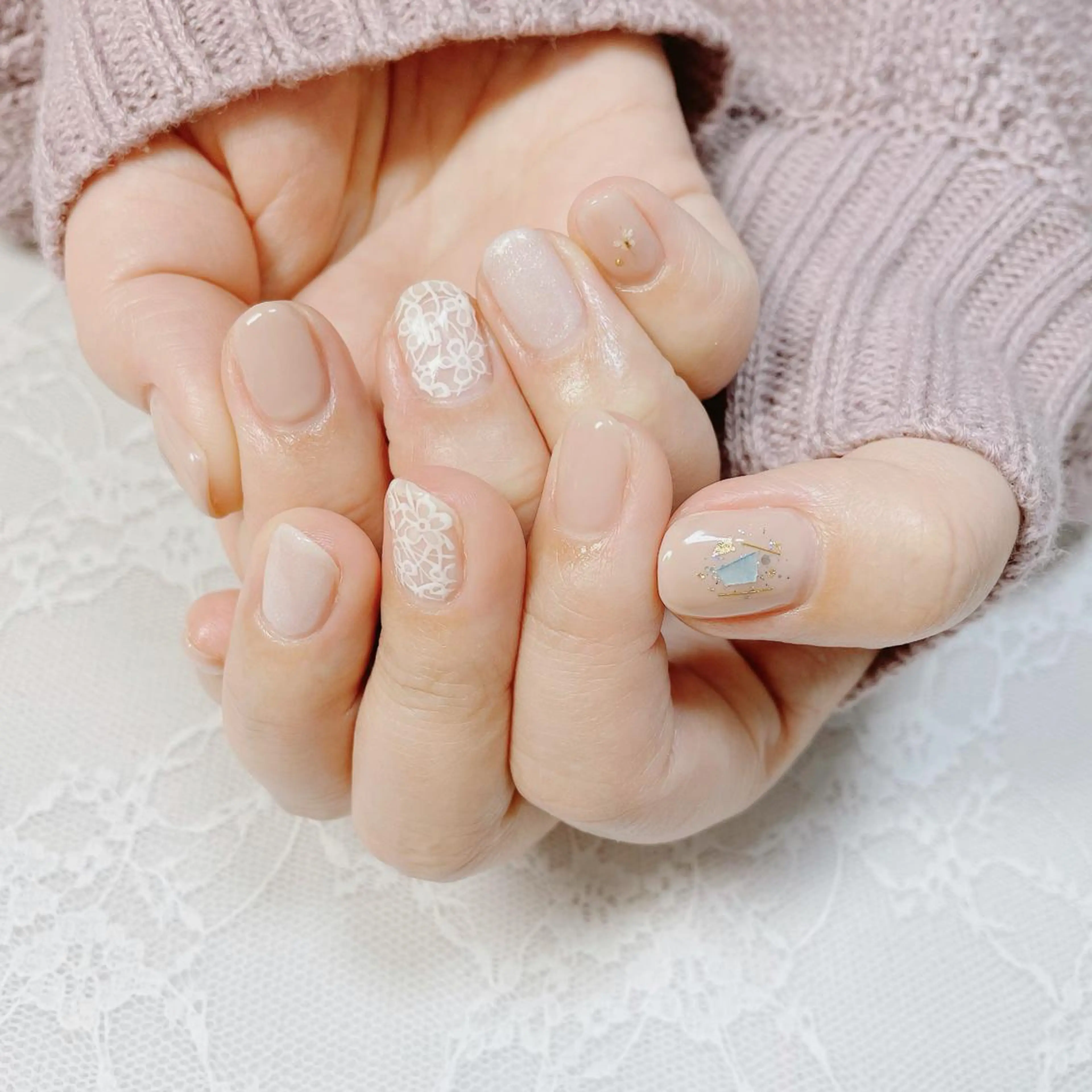 ネイル レース かんの りなのネイルデザイン