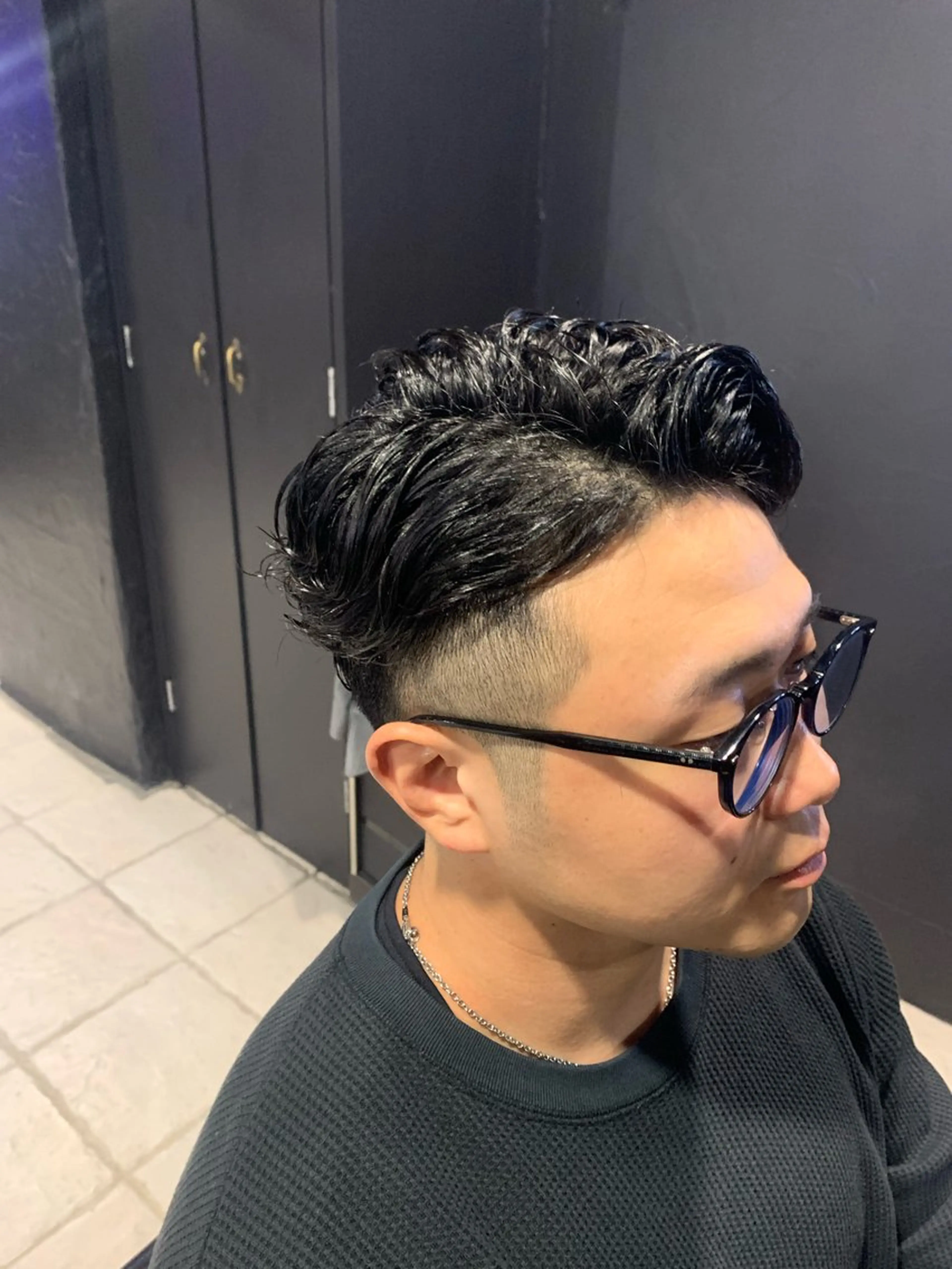 ショート メンズ メンズパーマ メンズパーマ/難波/ 心斎橋　室園亮佑のヘアスタイル