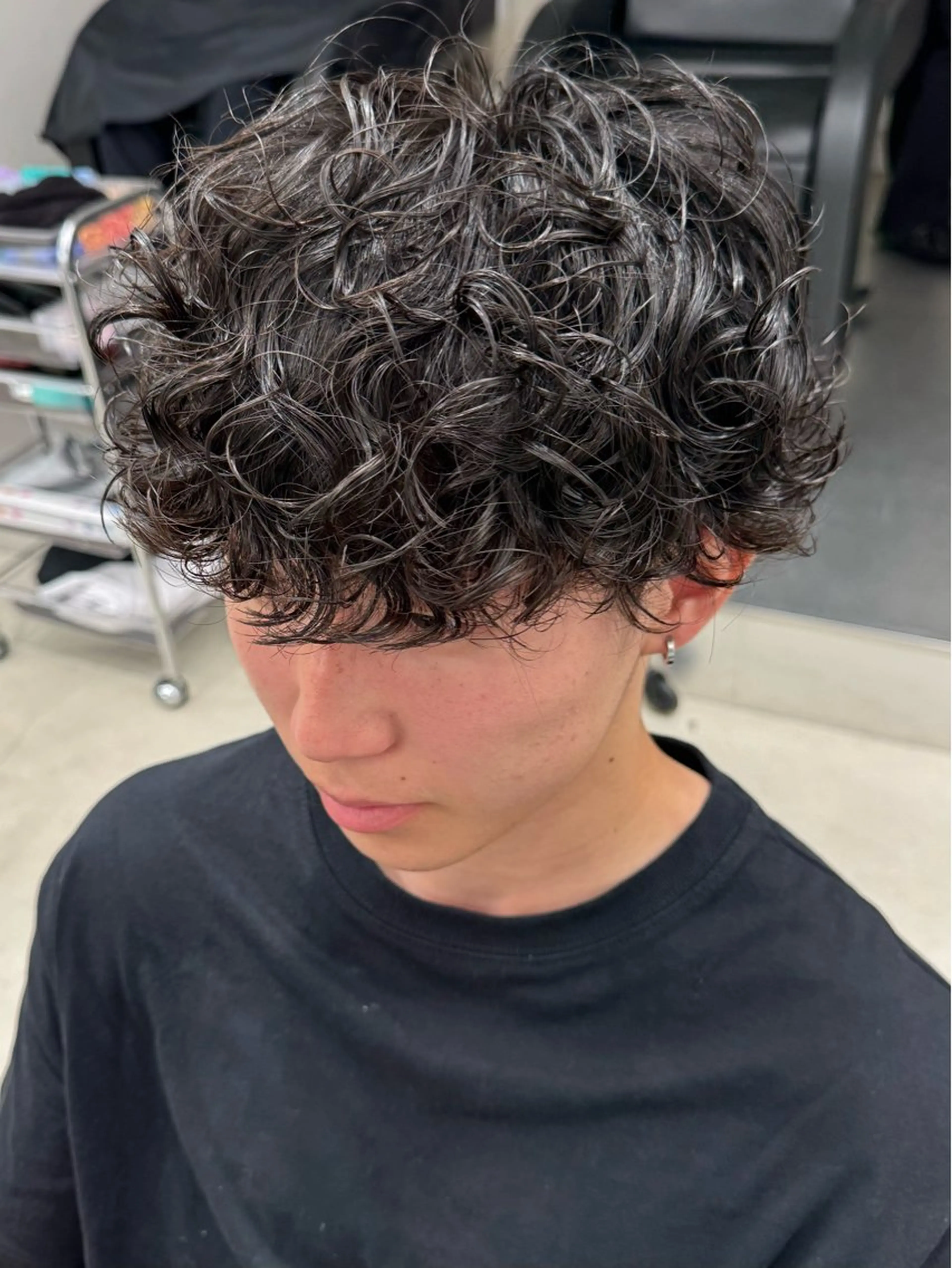 ショート パーマ メンズ カット パーマ 松井 生のヘアスタイル