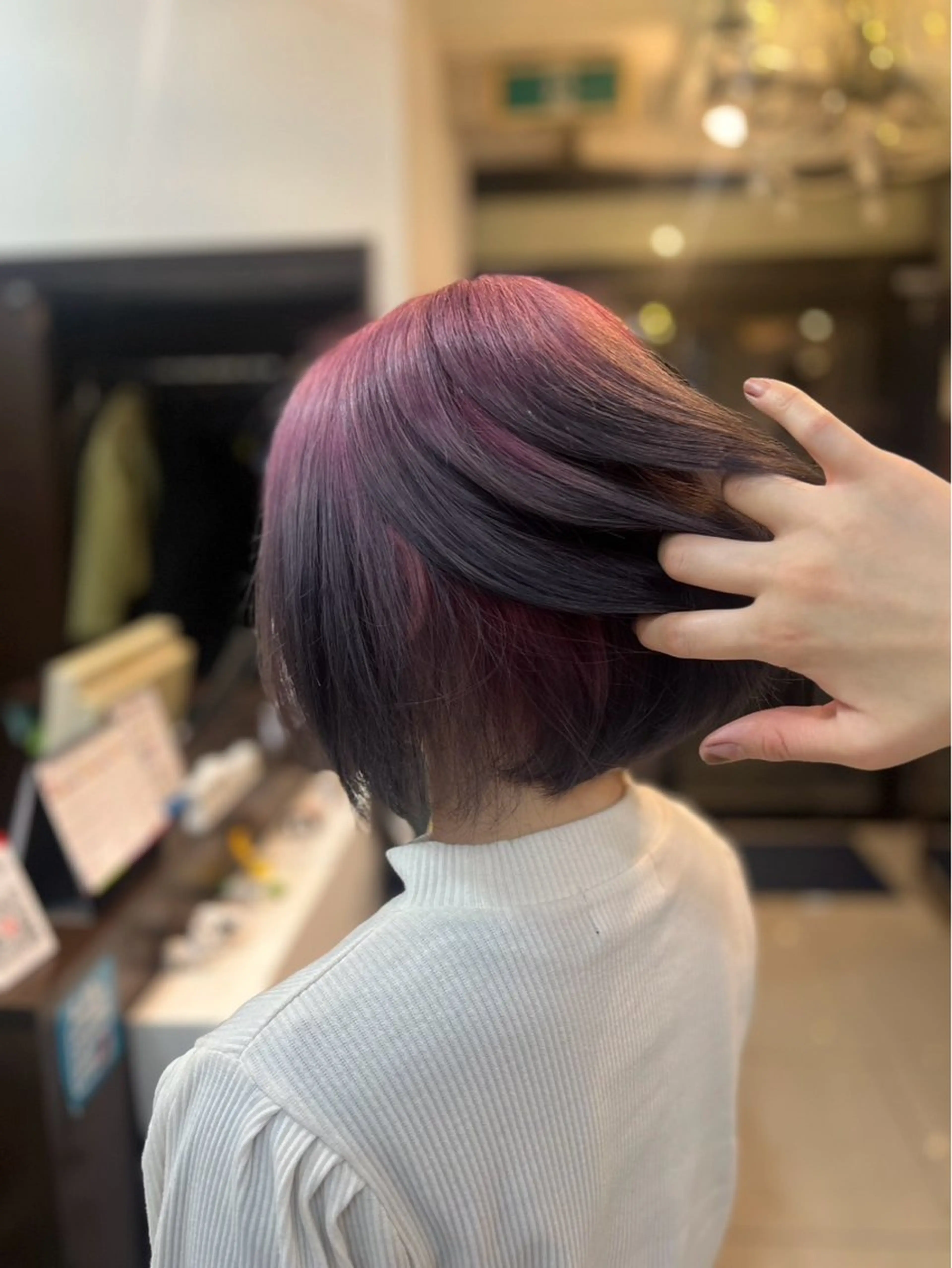 ショート カラー デザインカラー ピンクカラー STREAM HAIR所属・🍒 SANA🍒のヘアスタイル