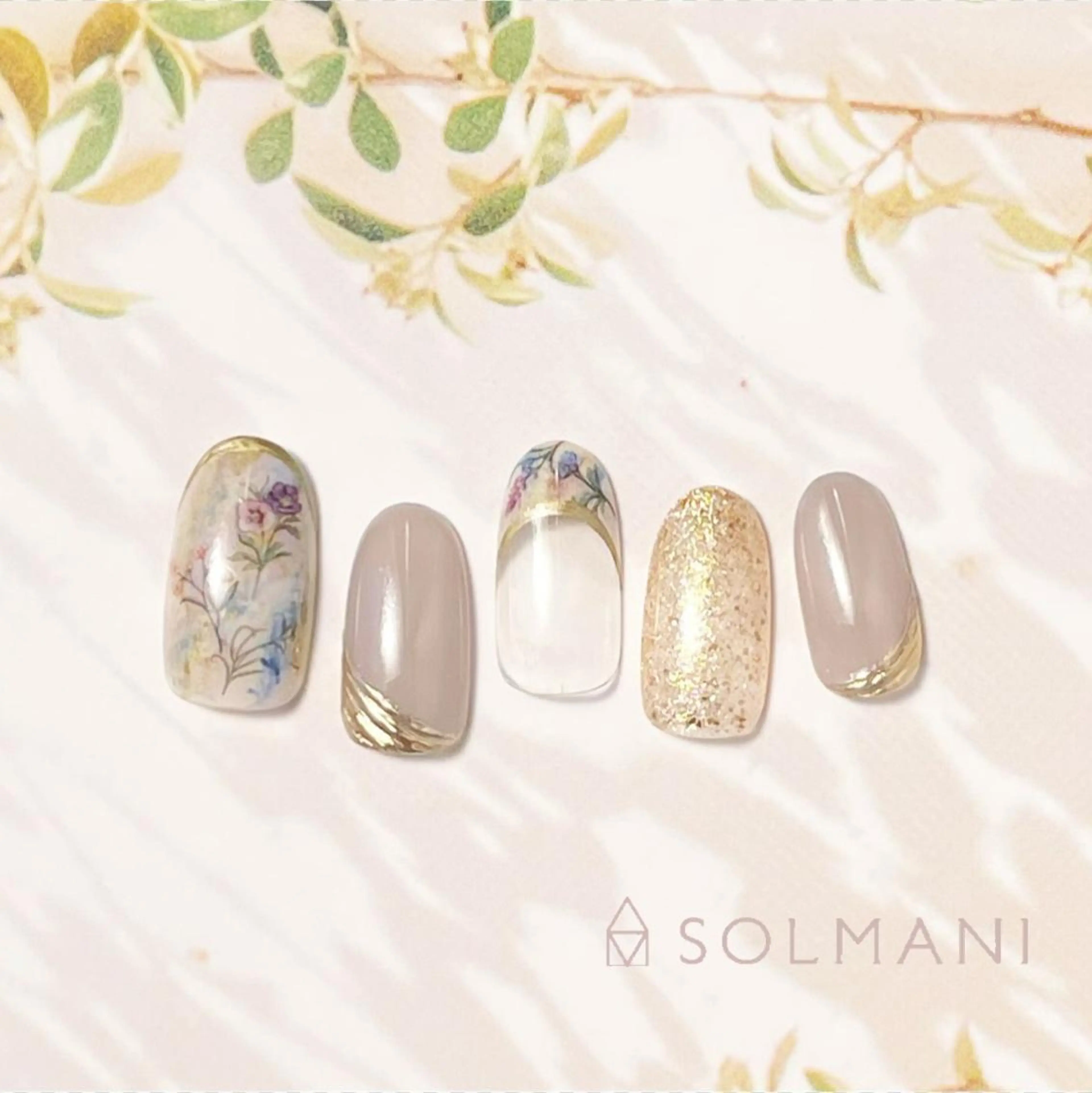 ネイル フラワーネイル SOLMANI 予約担当のネイルデザイン